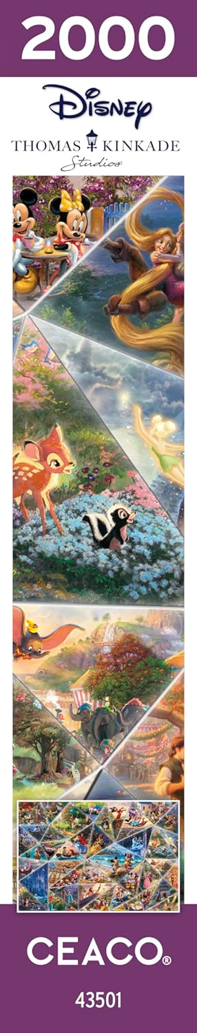 Buffalo Games – Thomas Kinkade Disney Collage Jigsaw Puzzle, 2000 Piece Puzzle for Adults, Disney Art Collection