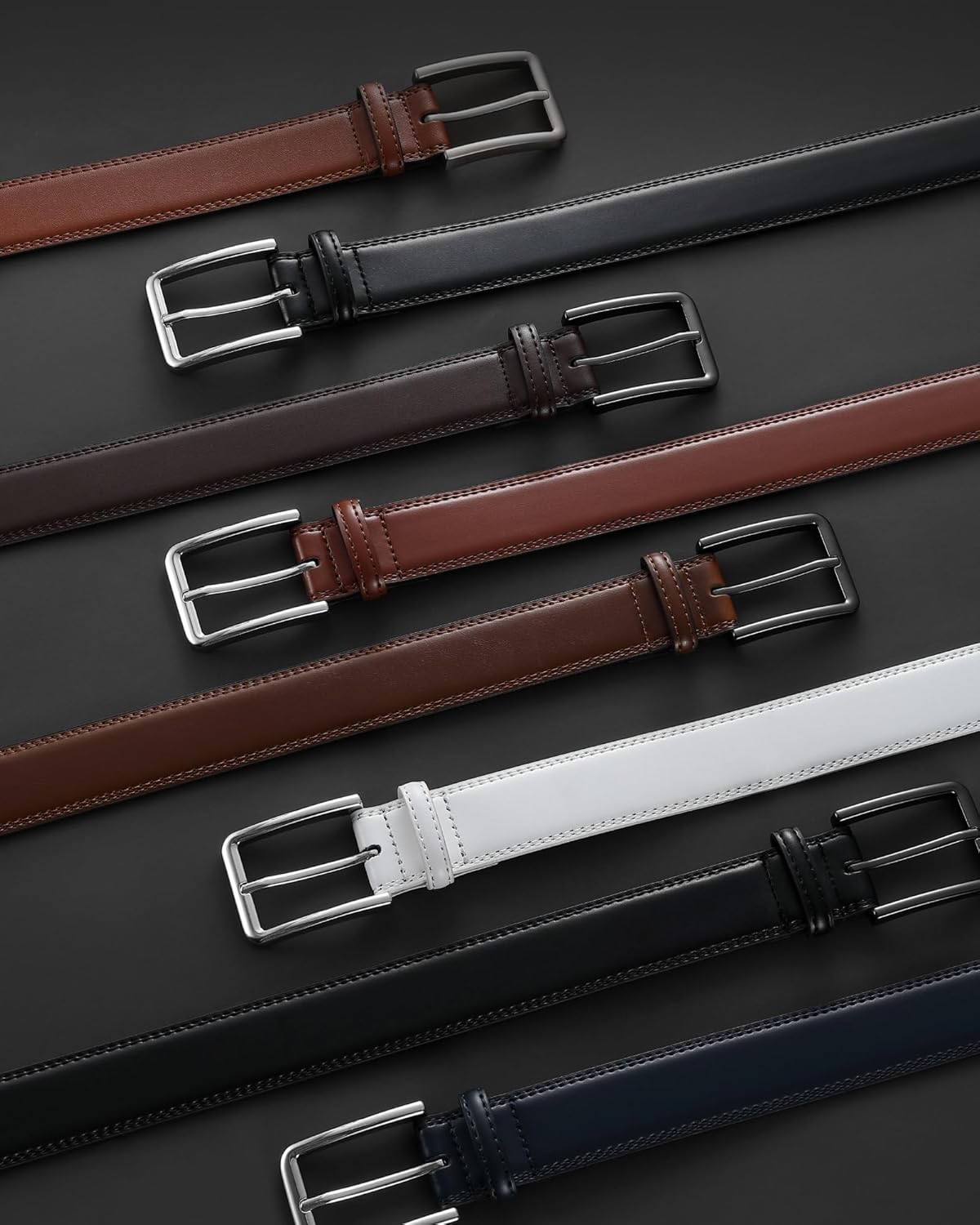 CHAOREN Mens Belt Leather - 1 3/8" Dress Belts for Men - Considerate Gift for Work Business Casual Jeans