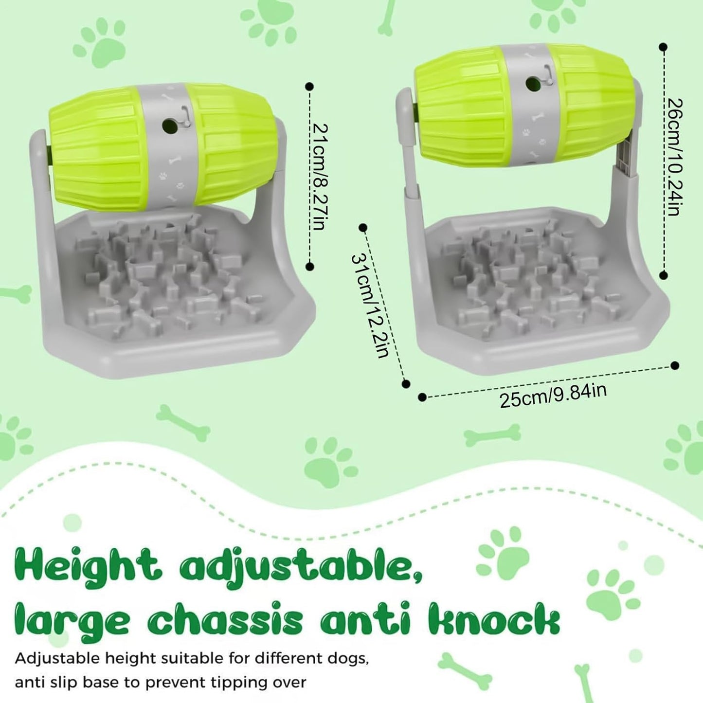 Dog Slow Feeder - Puzzle Bowl Food Feeder for Dogs and Puppies, Interactive Game Tableware for Eating Solution, Indoor, Living Room, Home Outdoor Travel and Pet Mealtime Fun