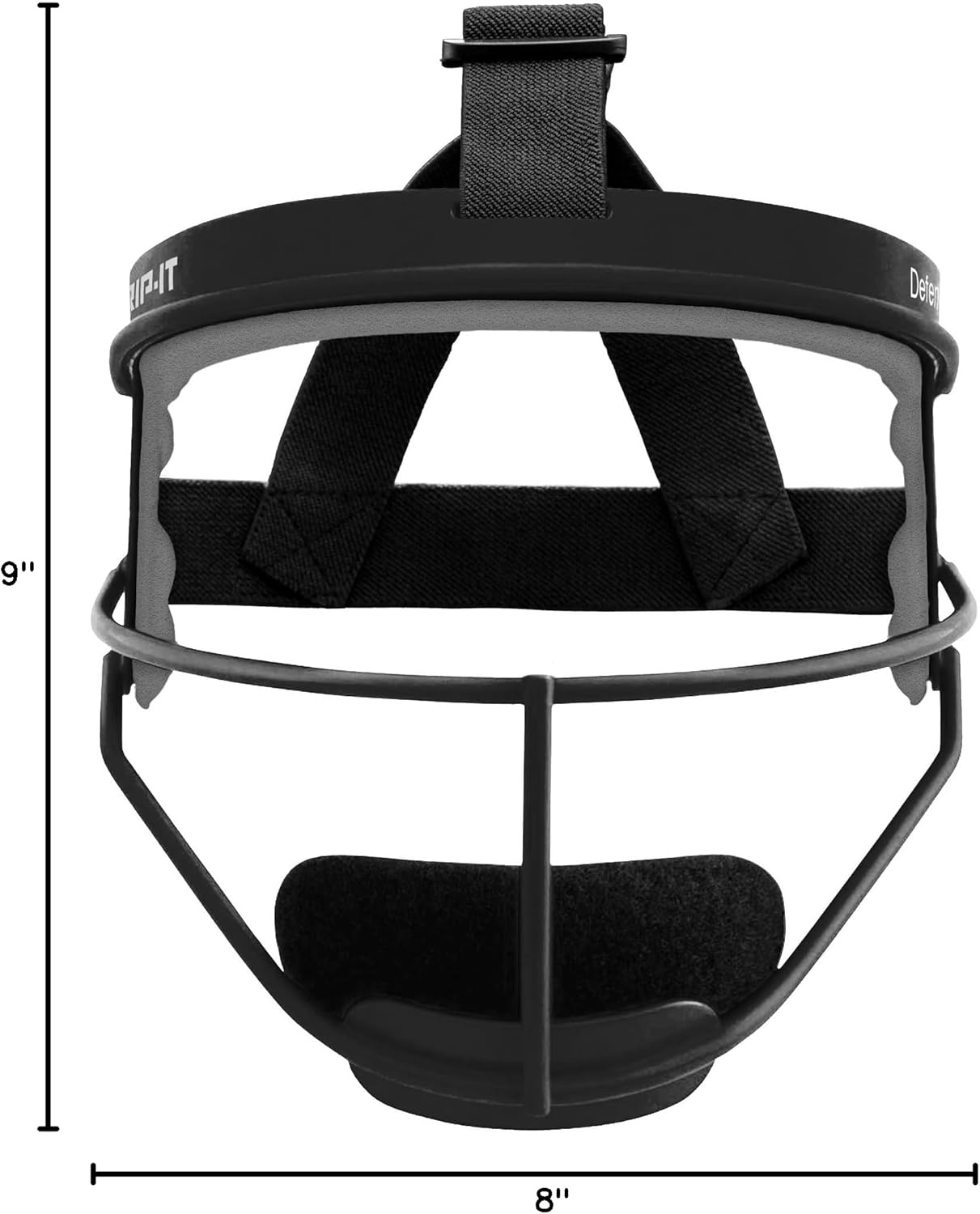 RIP-IT Original Defense Youth Softball Face Mask, Lightweight, Protective Fielder's Softball Face Shield with Ponytail Strap & Soft Foam Padding