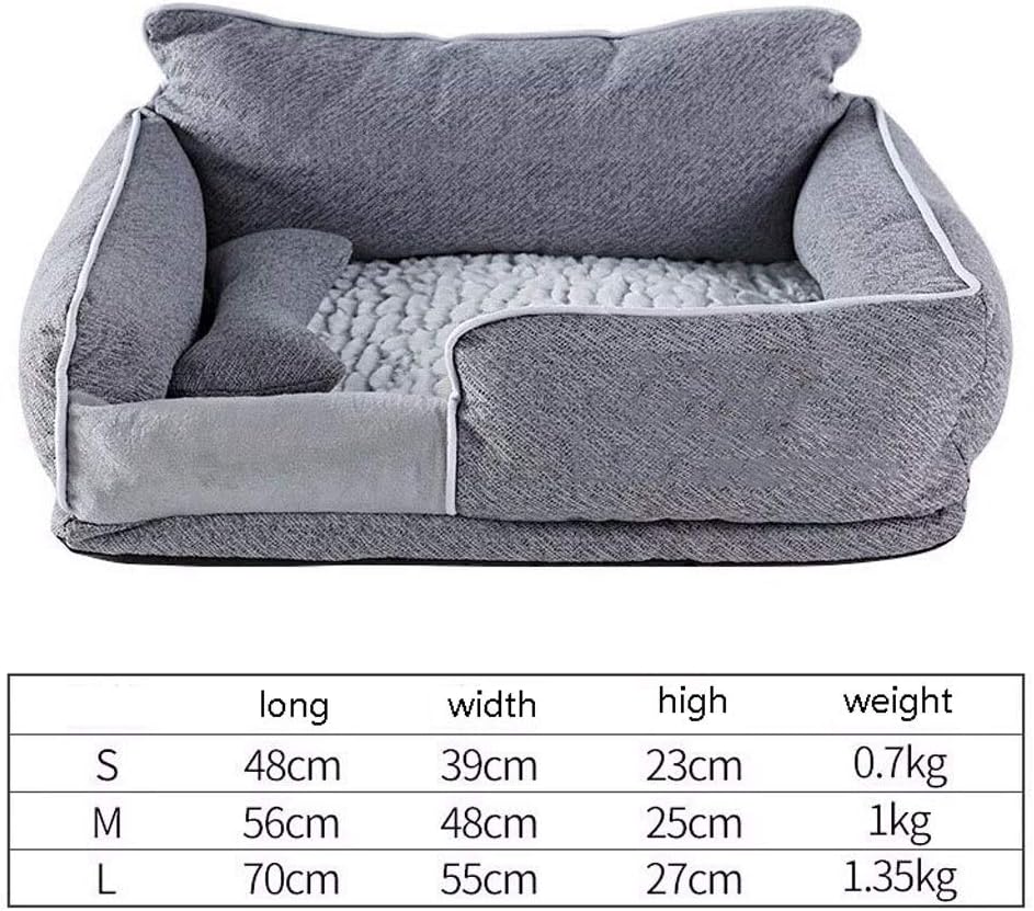 Kennel High Back Four Seasons Universal Dog Bed Removable And Washable Back Cat Litter Cat Villa Large Dog Small Dog Teddy Dog Bed Dog House Cat Litter Winter Warm Dog Bed P (Small)