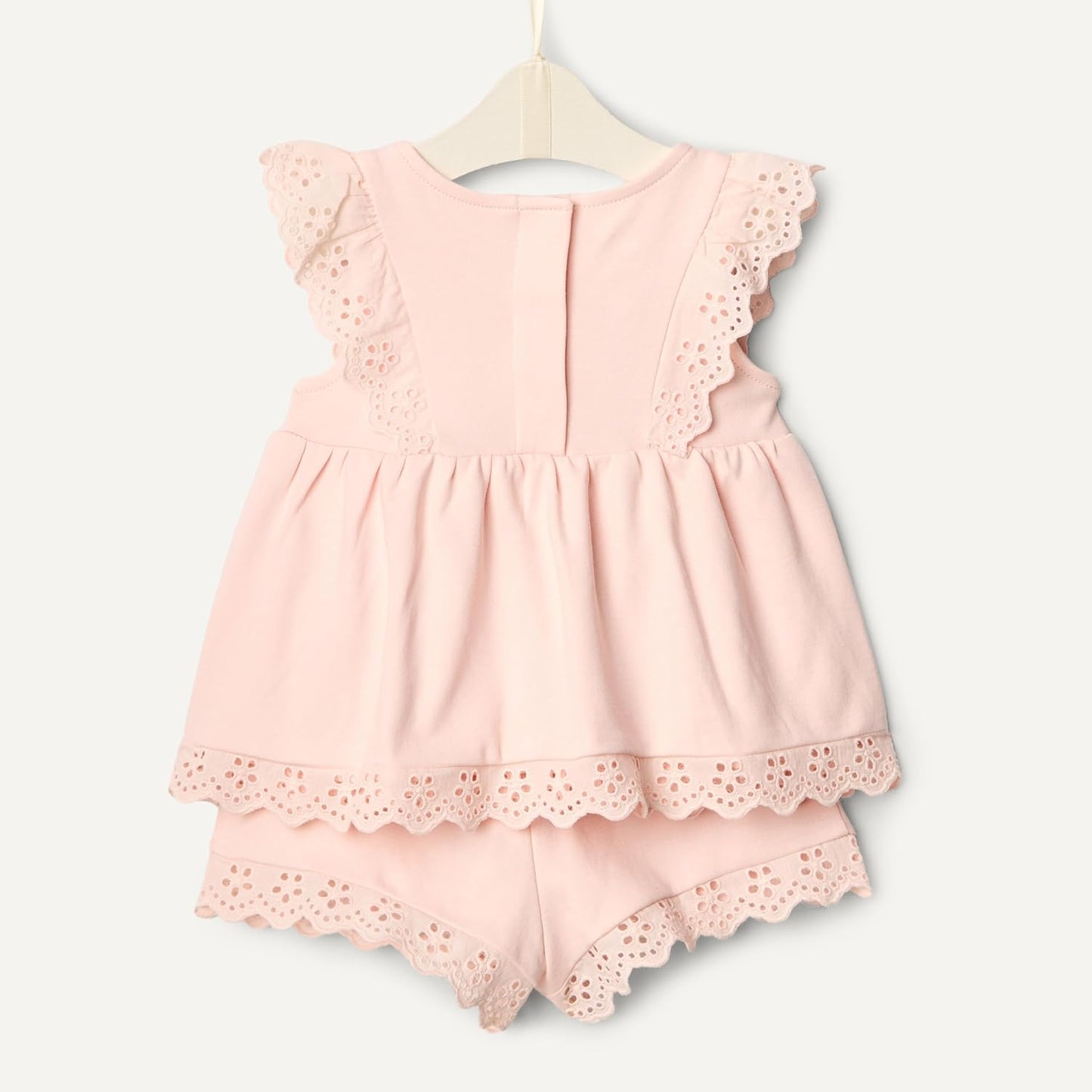 Amazon Essentials x Sofia Grainge Toddler and Baby Girls' Eyelet Short & Top Set