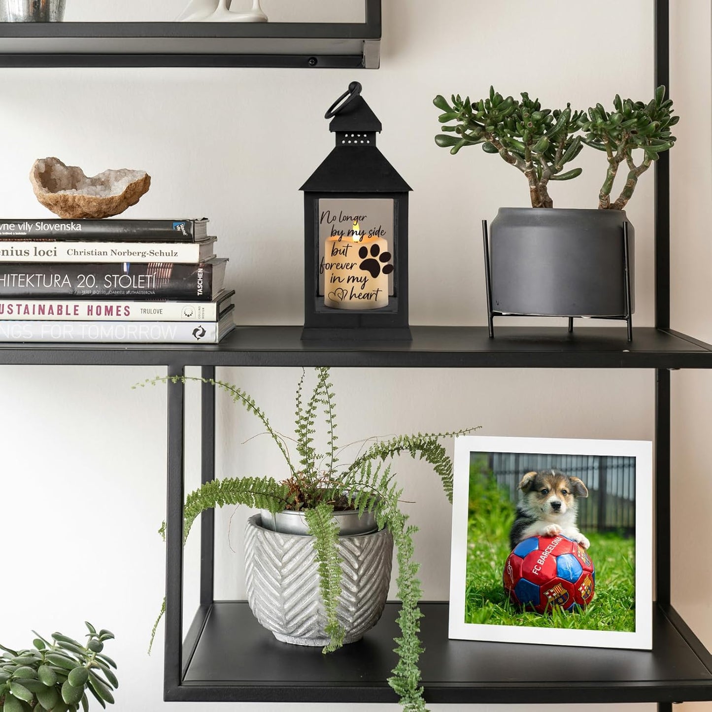 Pet Memorial Gifts for Loss of Dogs Cats Paw Print Left Memorial Lantern Sympathy Gifts Bereavement Gifts Dog Remembrance Gift in Memory of Dog Cat