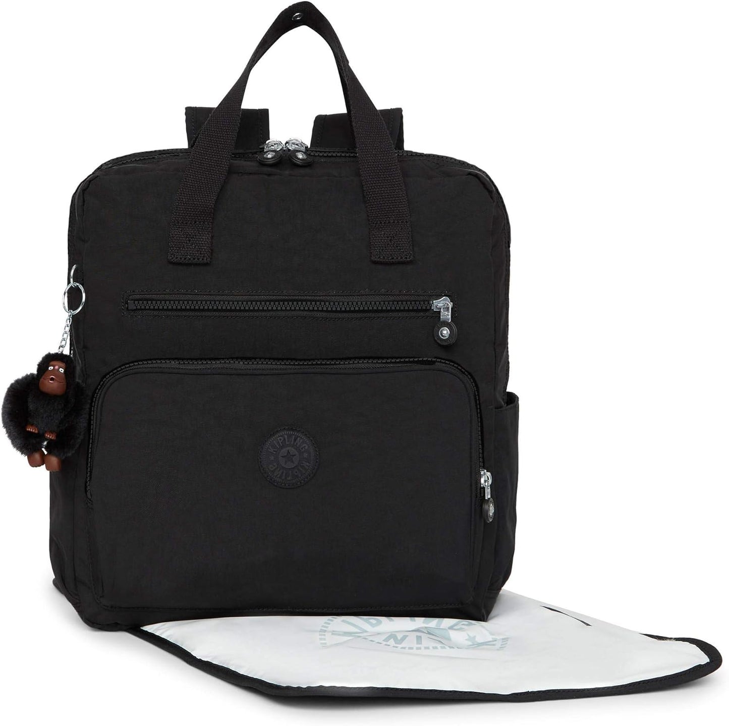 Kipling Audrie Backpack Diaper Bag Black Tonal (Black Tonal)