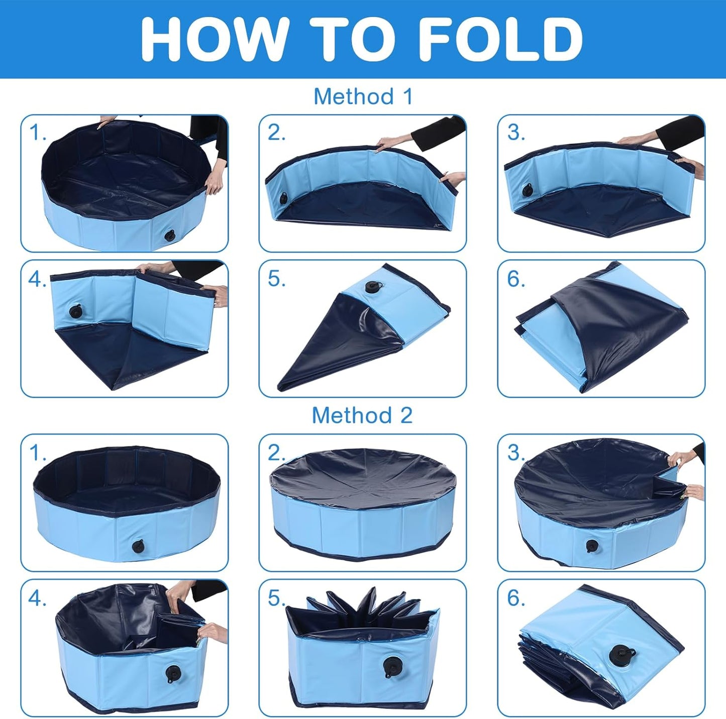 Whelping Pen for Dogs Portable Whelping Box Pool for Small Dogs Puppies with Reusable Pee Pad Washable(Blue,32 x 8 Inch)