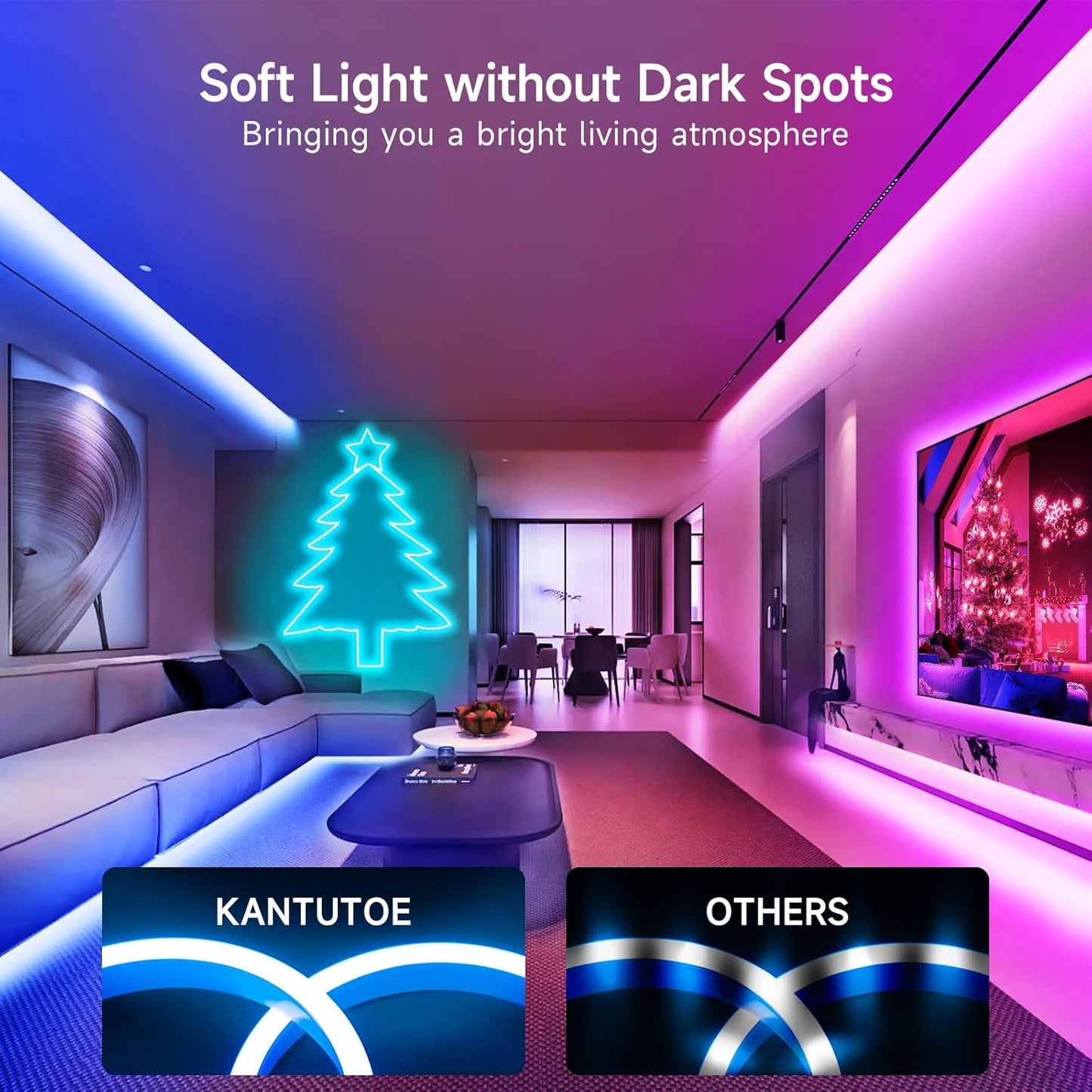 LED Neon Rope Lights, 32.8ft RGB LED Light Strip, 24V Music Sync App/Remote Control DIY Rope Light, IP67 Waterproof Gaming Neon Strip Lights for Bedroom Indoor Oudoor Décor