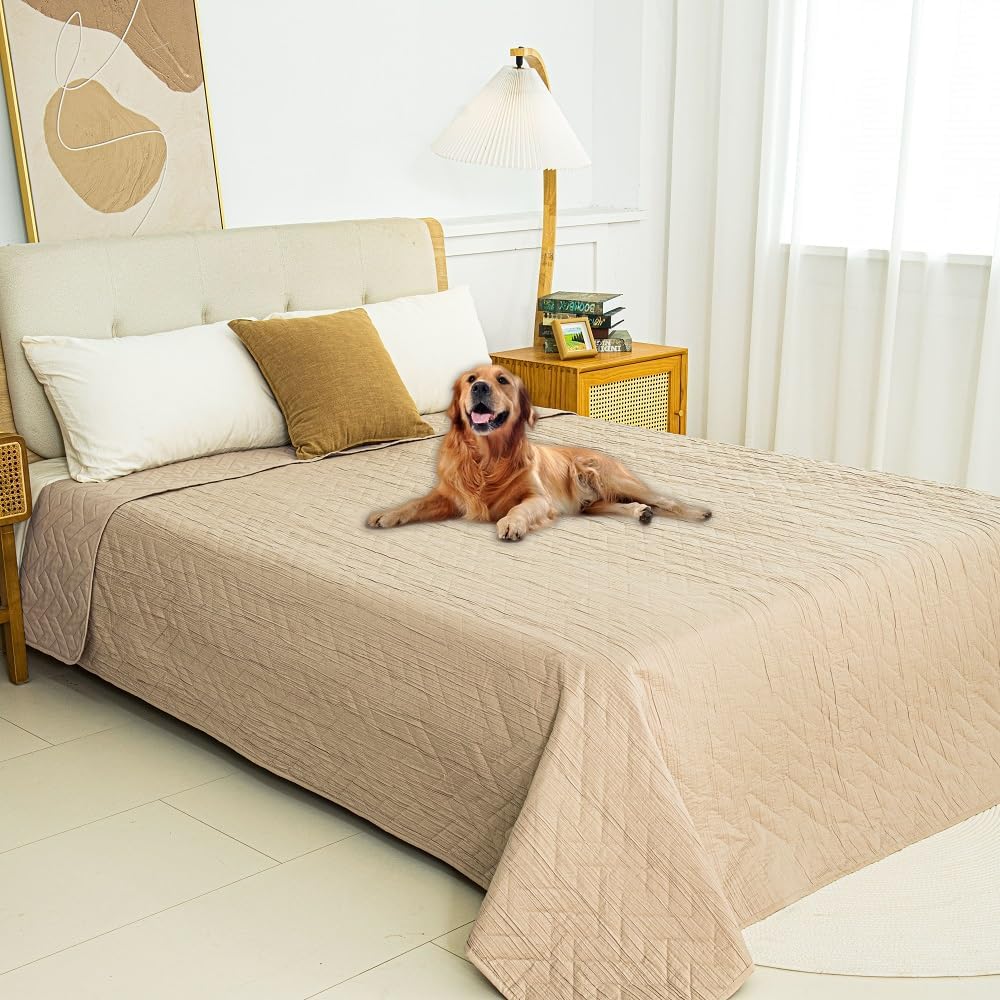 Ameritex 100% Waterproof Dog Bed Blankets Double Sided Dog Couch Cover Knurling Pattern pet Bed Cover Reversible Furniture Couch Sofa Car for Puppy Kids