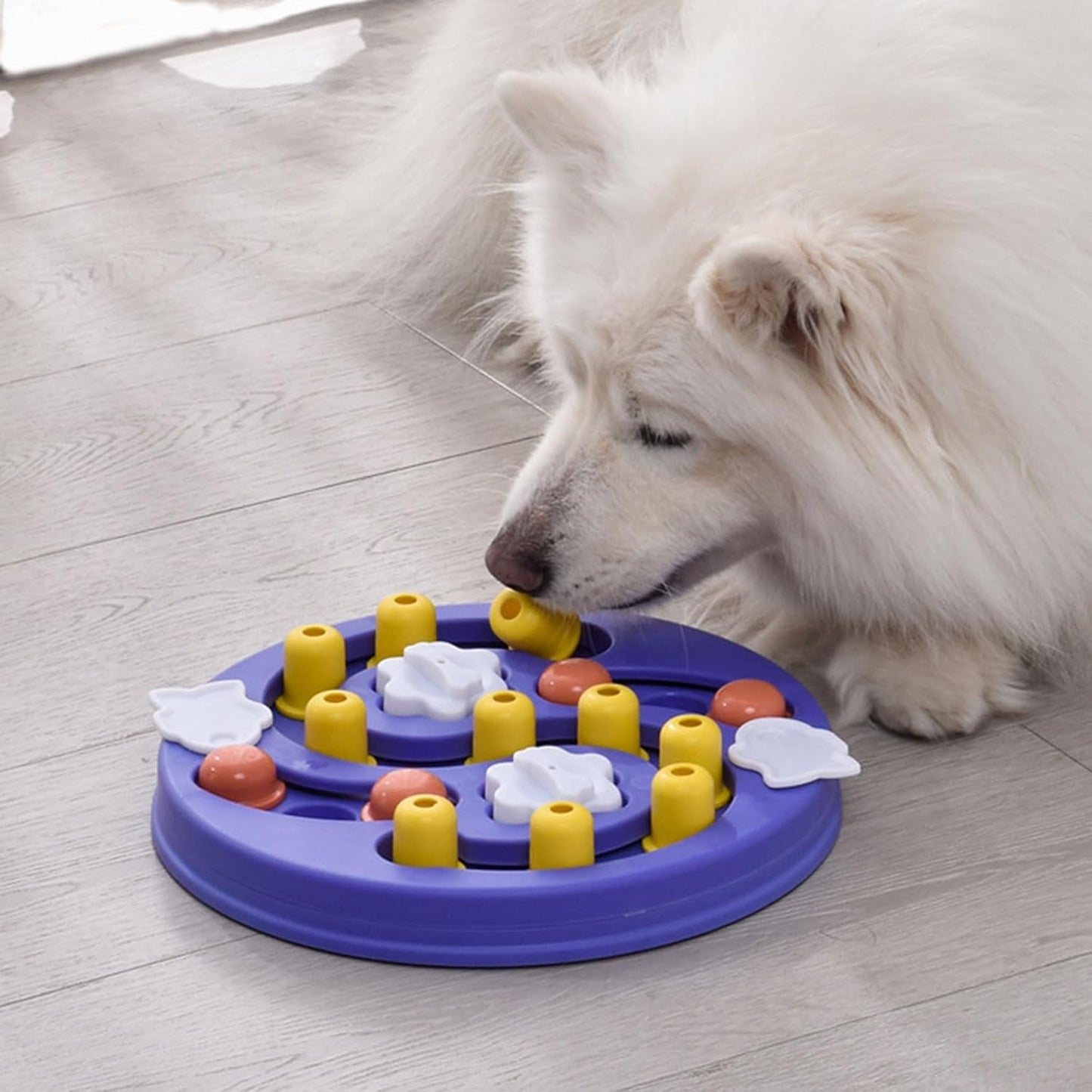 Dog Bowl Slow Eating Maze Shaped Multifuction Choking Plates for Dogs Anti-Choking Food Grade Plate