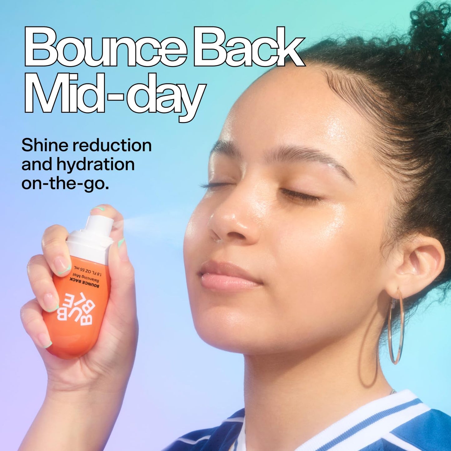 Bubble Skincare Bounce Back Hydrating Toner Spray - Balancing + Pore Minimizing Toner for Face - Face Refreshing Spray With Niacinamide to Help Even and Mattify Oily Skin - Travel Size Skincare (55ml)