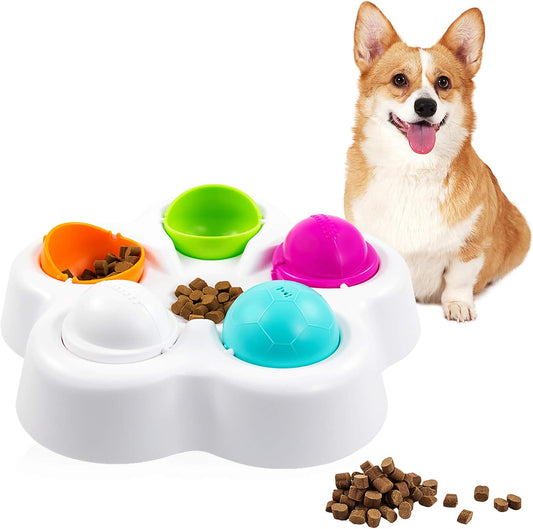 LESES Dog Puzzle Toys for Smart Dog IQ Interactive Dog Toys Slow Feeder Dog Bowls for Beginner Pet Treat Dispenser Slow Feeder, Rotating Pet Training for Small Medium and Large Dogs