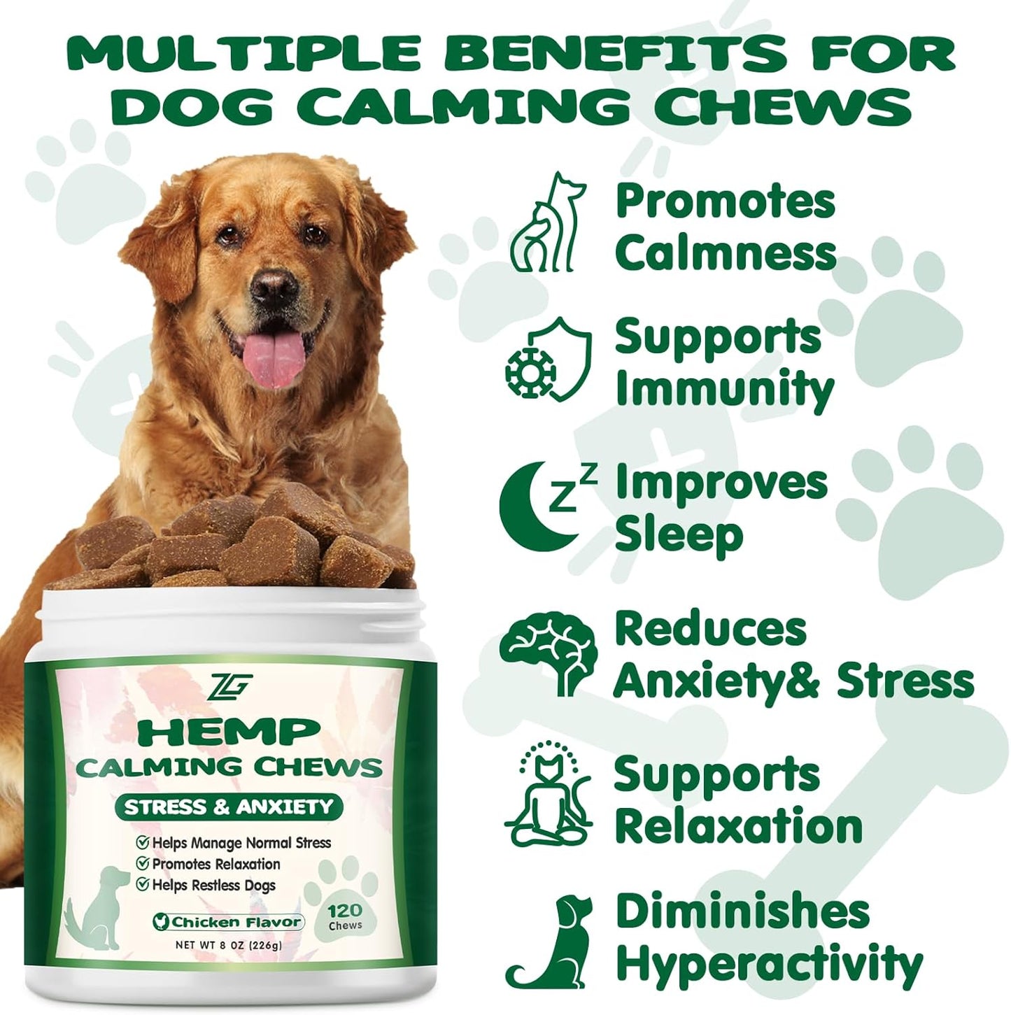 Corgi Calming Chews for Dogs - Supports Relief from Separation, Corgi Barking