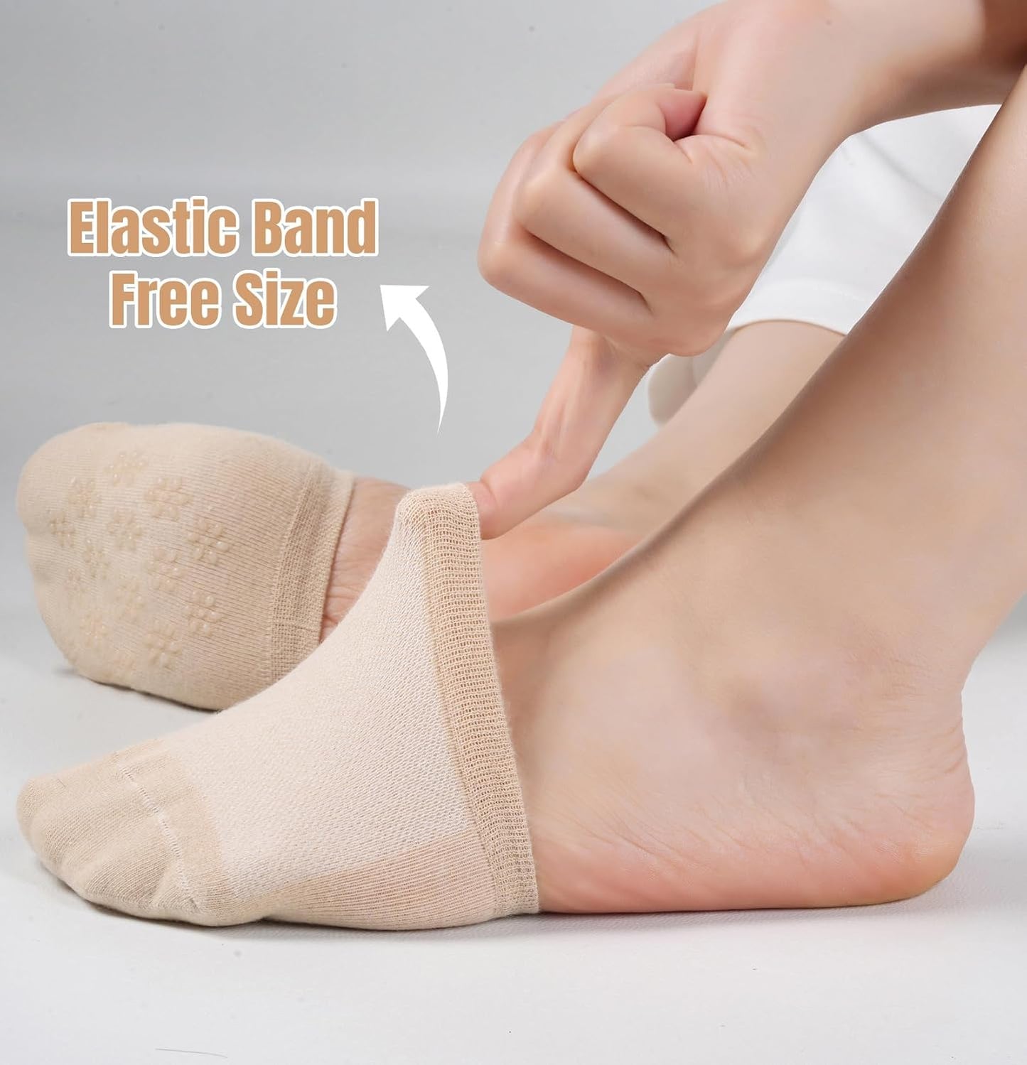 Toe Socks Womens for Mules, Half Socks Toe Topper Covers No Show Invisible Non-slip Liners for Clogs 4/6/8 Pairs