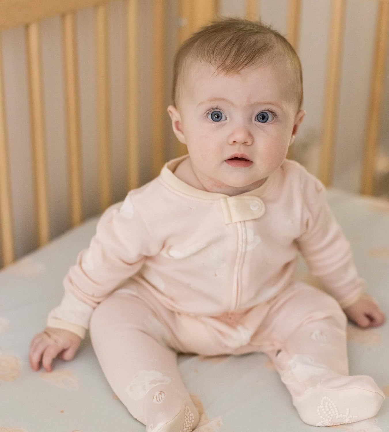 Burt's Bees Baby Girls' Organic Cotton Sleep and Play Footed Pajamas