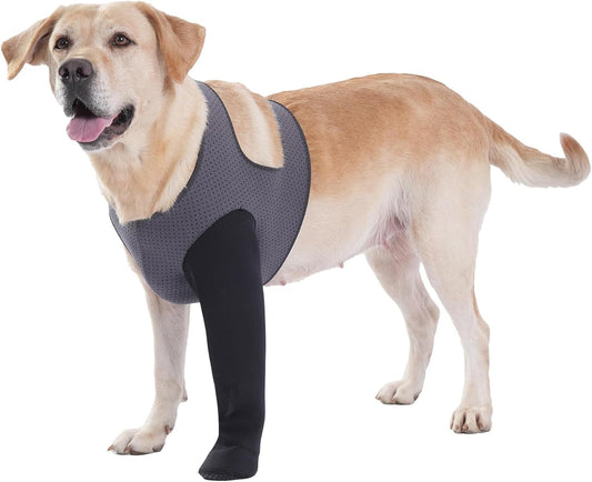 Dog Socks to Prevent Licking Paws ，Breathable Dog Leg Sleeve to Stop Licking and Biting， Firm and Secure Protect Wounds Dog Recovery Sleeve Socks(L-Left)