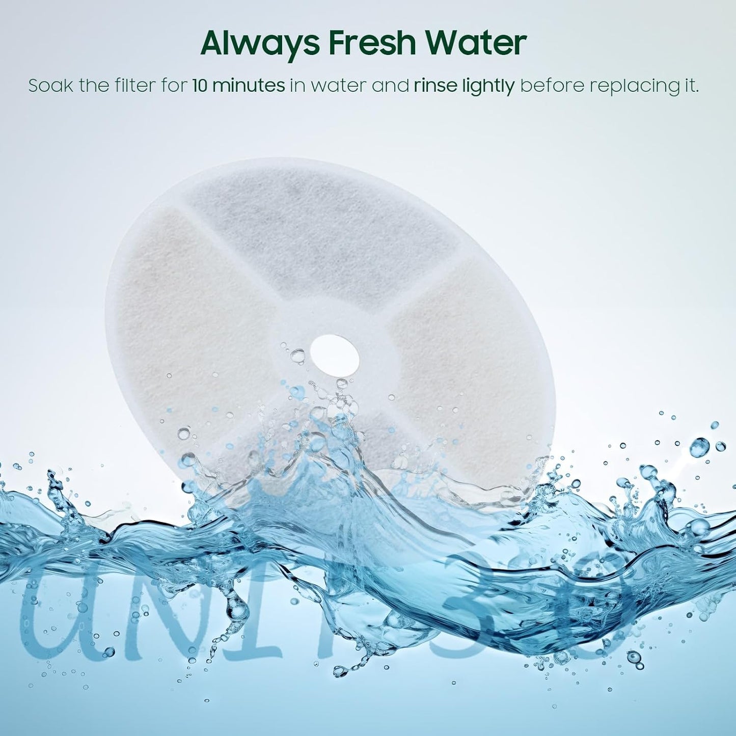 10 PCS Plastic Reduced Version Pet Cat Water Fountain Filters Fit For E versweet Solo 2/Solo SE, E versweet 3 Pro/2S/3, Including Replacement Filters and Replaced Foam Pump Filter (10 pcs)