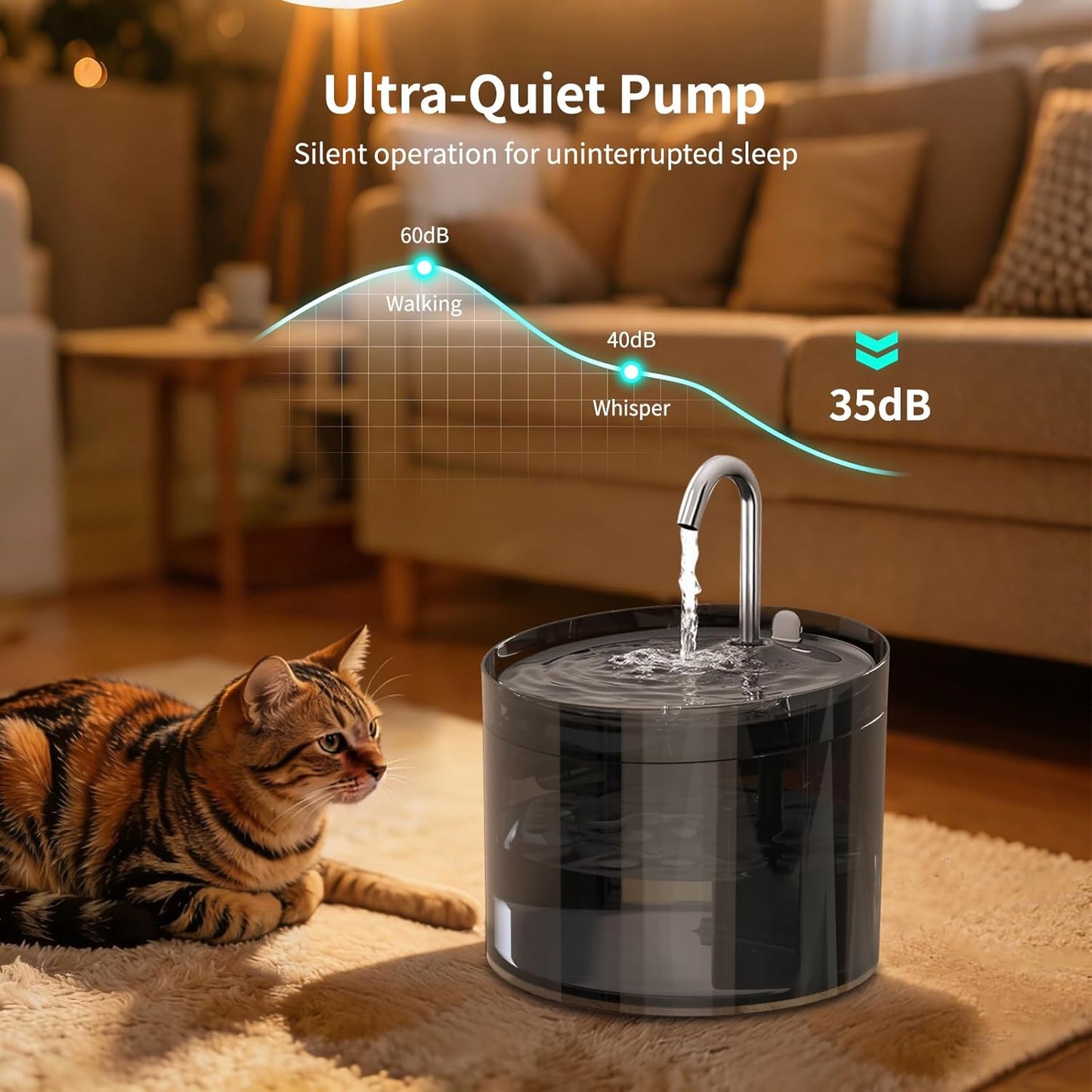 Automatic Cat Feeder and Waterer Set, 4L App Control Smart Cat Feeder with 2MP Camera, WiFi, Anti-Clog for Mix Food, 2.2L Filtered Pet Water Fountain with LED Light, Stainless Steel Bowl, Dual Power