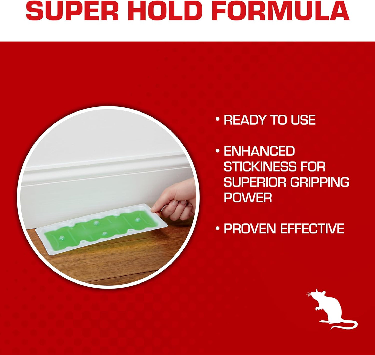 Tomcat Super Hold Glue Traps Rat Size for Rats, Mice, Snakes, Cockroaches, Spiders, and Scorpions, Ready-To-Use, 2 Traps