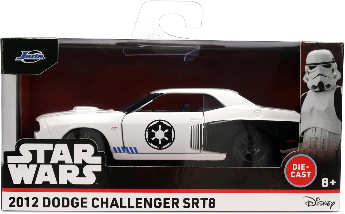 Jada Star Wars Stormtrooper 2014 Dodge Challenger SRT8 Diecast Model – 1:32 Scale Hollywood Rides Toys, Collectible Toy Car for Star Wars Fans