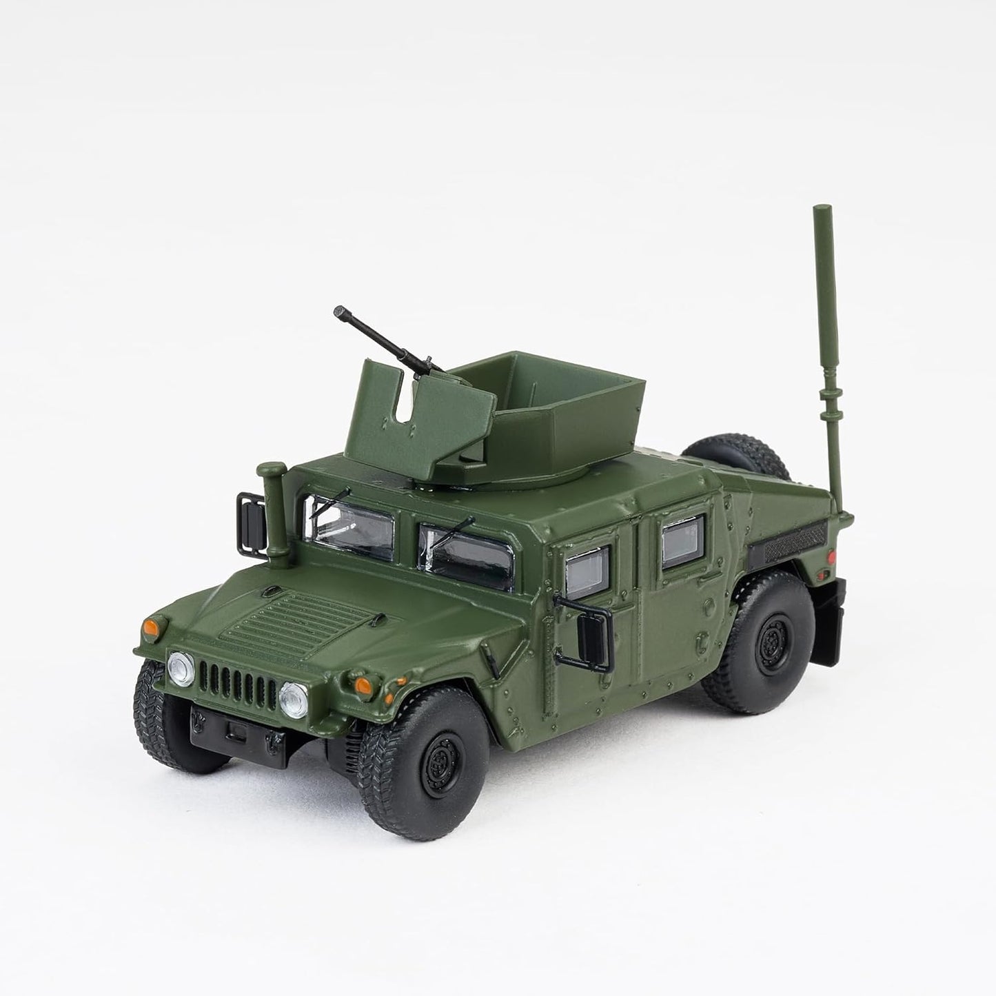 MASSDI 1/64 Diecast Car Model Toy - TJ1000 M1151 Enhanced Weapon Transport Vehicle Military Green - Authentic Vehicle Building Kit Replica Classic Car Age 15 and Above