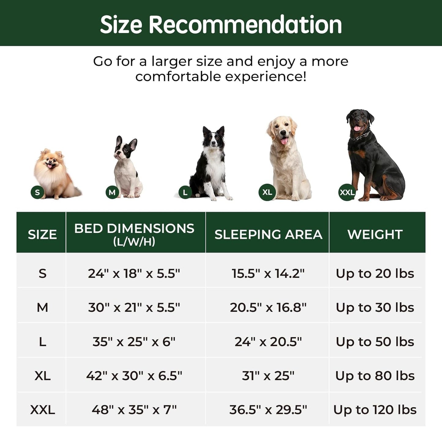 BALANCE Orthopedic Dog Bed for Large Dogs, Comfortable Dog Sofa Beds with Removable Washable Cover & Waterproof Lining, Egg Crate Foam Dogs Couch for Pet Sleeping, Black