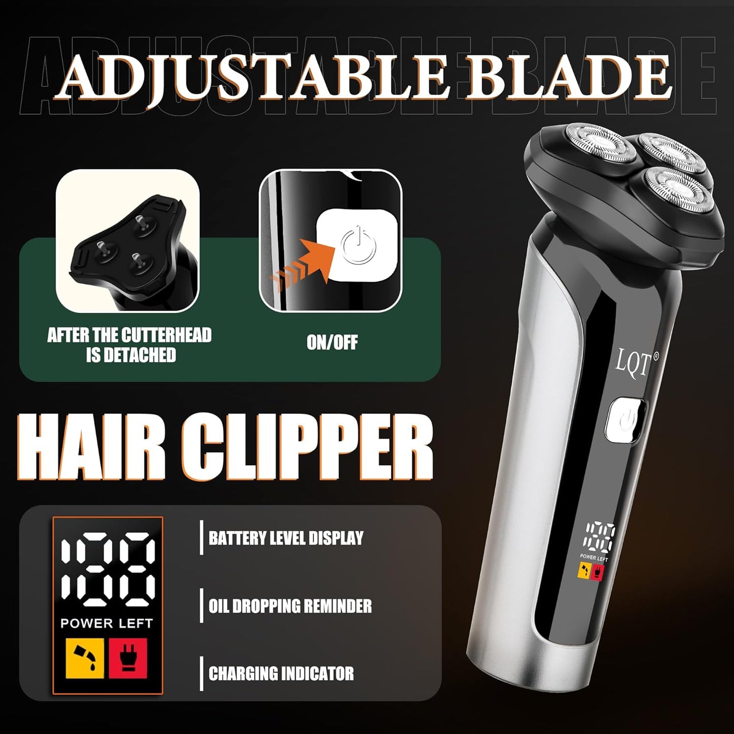 Professional Men's Grooming Kit: Electric Foil Shaver, Beard Trimmer & Hair Clipper for Bald Head & Face - The Cordless Christmas Gift for Dad/Him