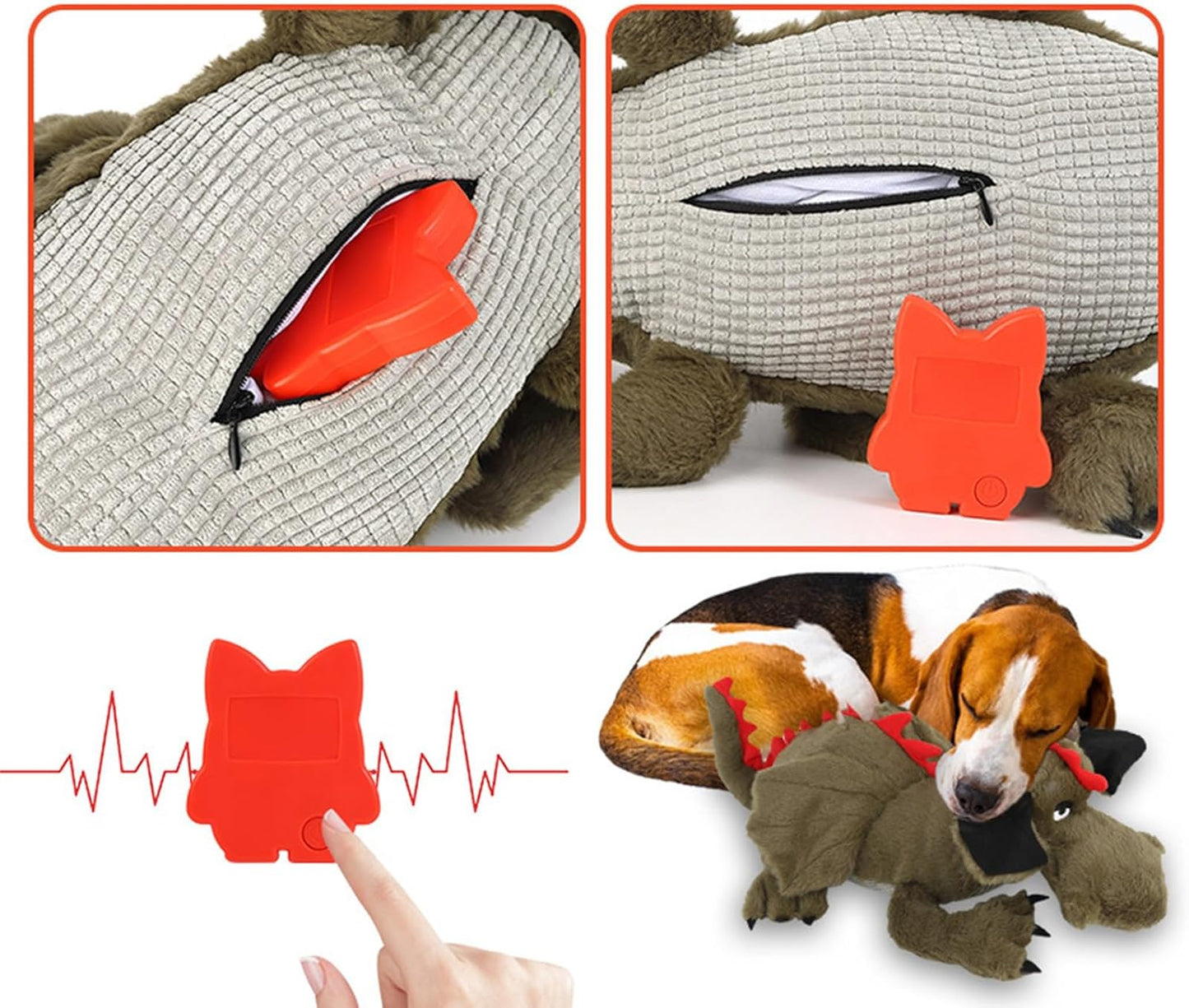 Heartbeat Simulator - Battery Operated Pacifier for Assessment | Plush Toy Heartbeat Simulator with Sturdy and Stylish Structure for Behavioral Training Utility