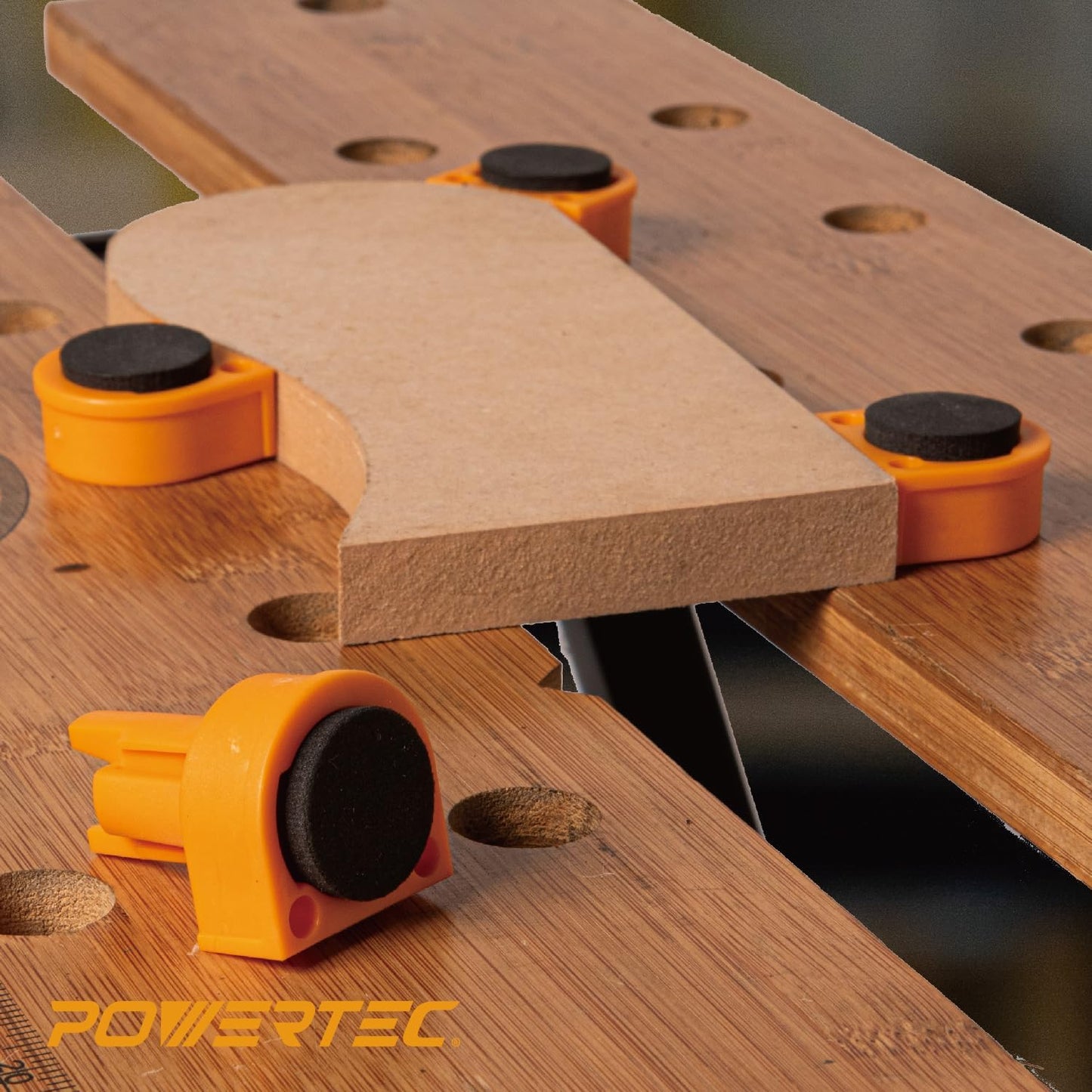 POWERTEC 12PCs Bench Dogs for 3/4" Dog Hole w/EVA Insert, Woodworking Tool for Work Bench, MFT Table, Portable Workbench, Tools for Woodworking & DIY Projects (71188-P3)