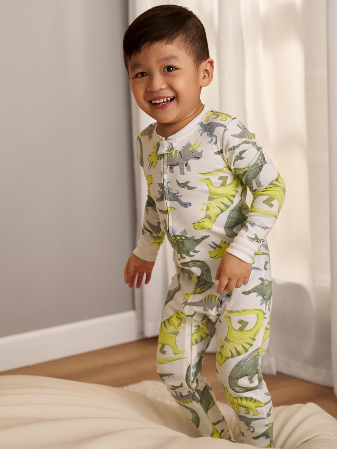 Simple Joys by Carter's baby-boys 3-pack Snug Fit Footed Cotton Pajamas