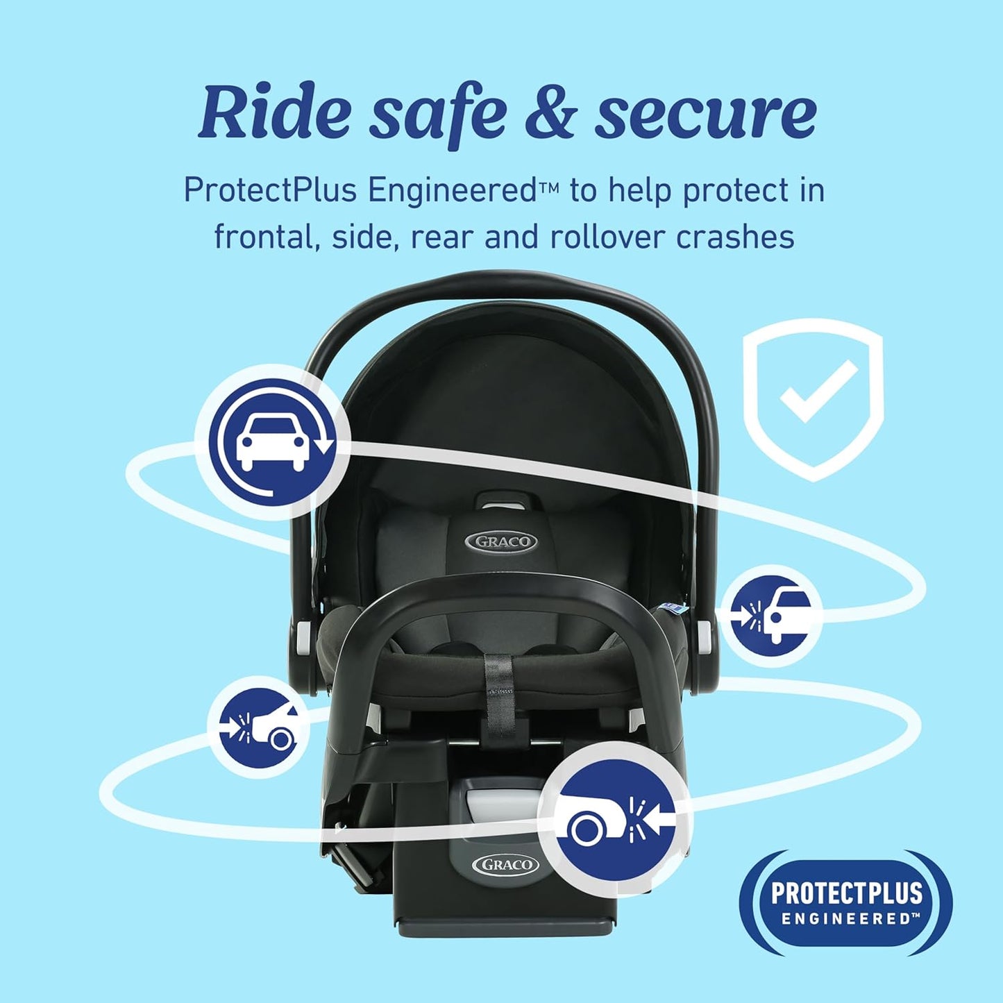 Graco SnugRide SnugFit Infant Car Seat, Baby Car Seat with Anti Rebound Bar for Extra Safety, No-Rethread Harness, LATCH Equipped Carseat, Baby Essentials, Gift for New Parents, Gotham