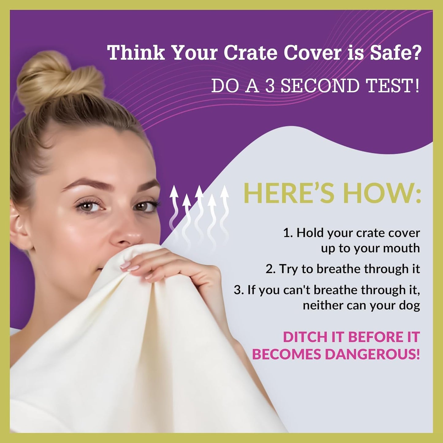 Pet Dreams Dog Crate Cover - Breathable Fabric Kennel Topper for Single-Door Crates, Fits iCrate Dog Cages 18, 24, 30, 36, 42, 48 Inches (Ivory, Large, 36")
