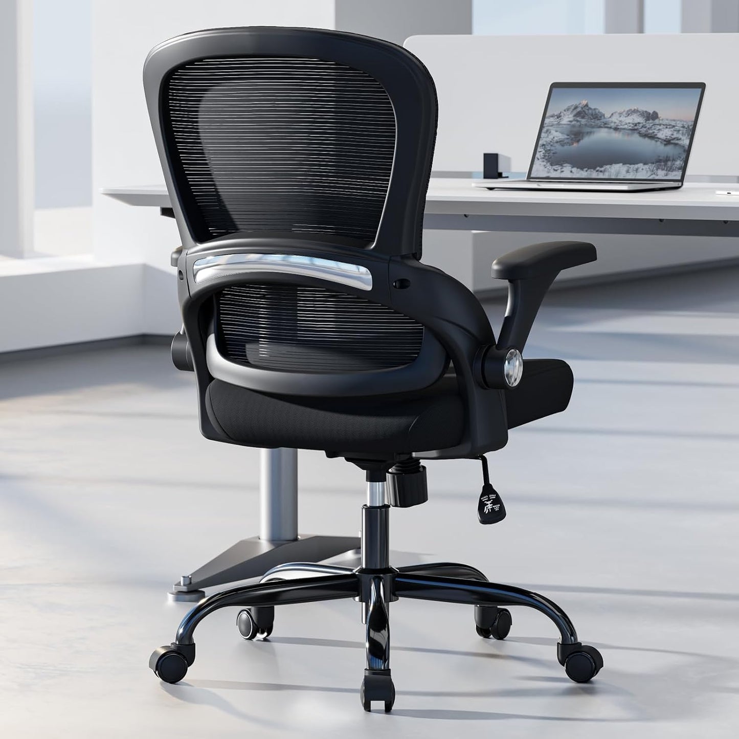 TRALT Office Chair - Ergonomic Office Chair with Back Support, Home Office Desk Chairs, 330lbs Wide Seat Big and Tall Office Chairs, Comfy Desk Chair for Work, Study, Office, Gaming (Black)