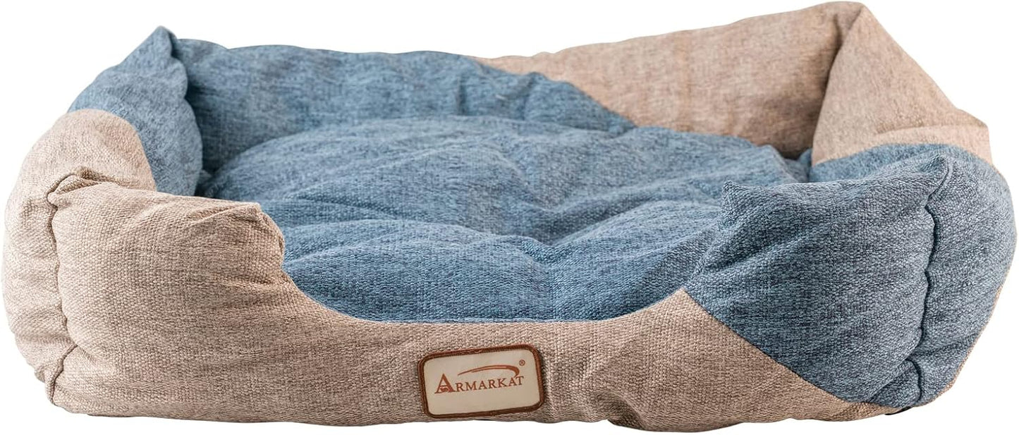 Armarkat C47 Cat Bed, One Size,Navy Blue, Beige