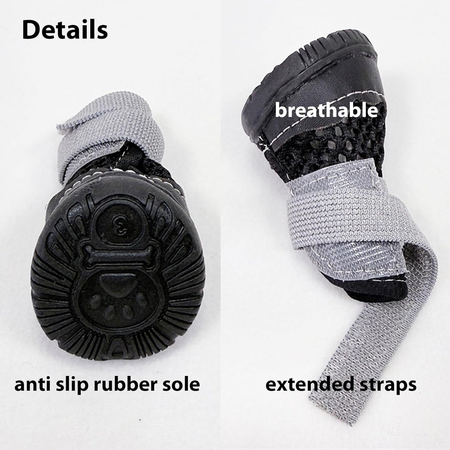 Anti Slip Dog Shoes Paw Protectors for Hardwood Floors,Breathable Puppy Boots with Adjustable Straps for Hot Pavement Beach_3#(Green)
