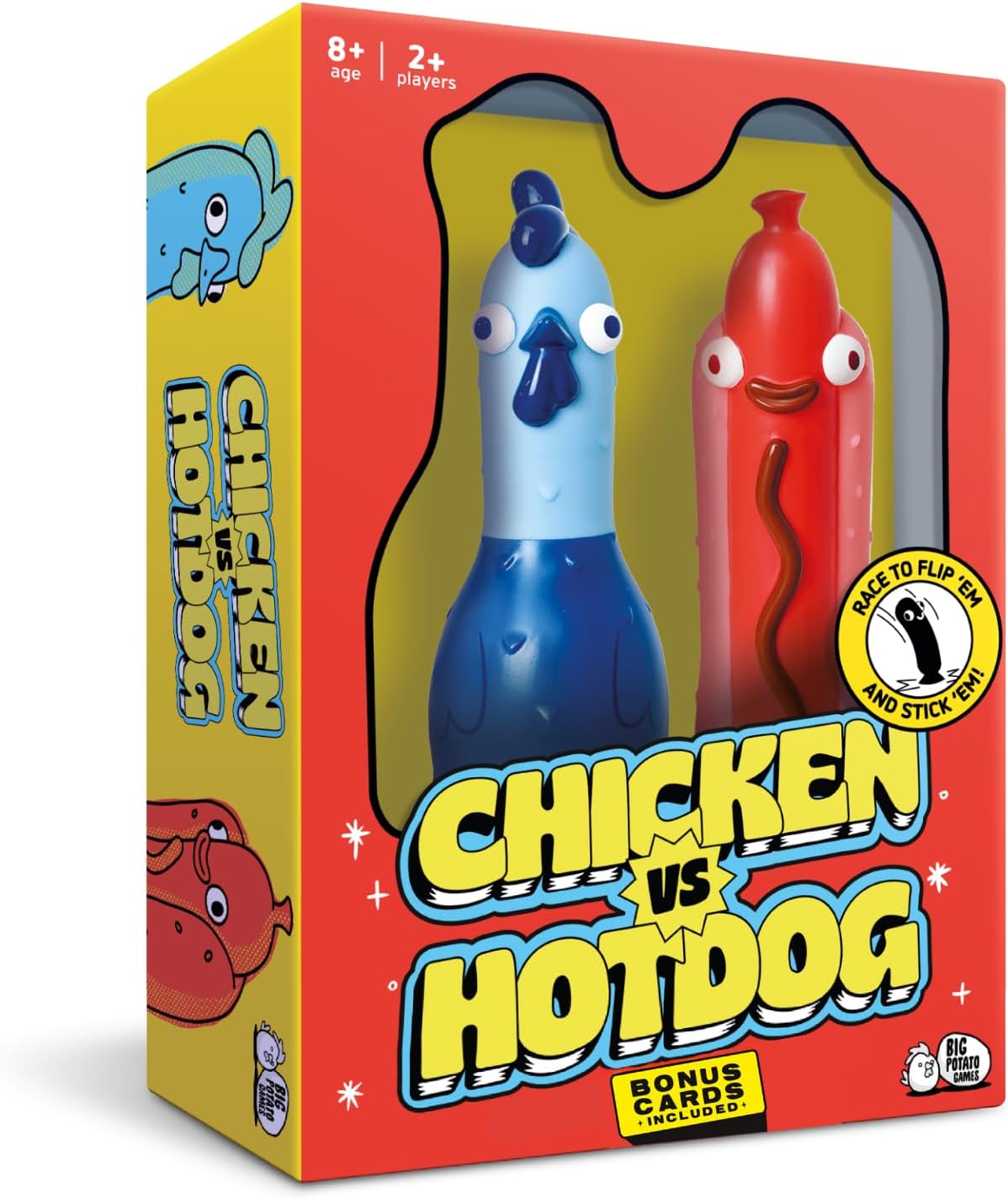 Big Potato Chicken vs Hotdog Hilarious Easter Basket Stuffer Game | Flippin' Fun for the Kids, Teens and Adults | Like Bottle Flipping But Better | Bonus Content Included