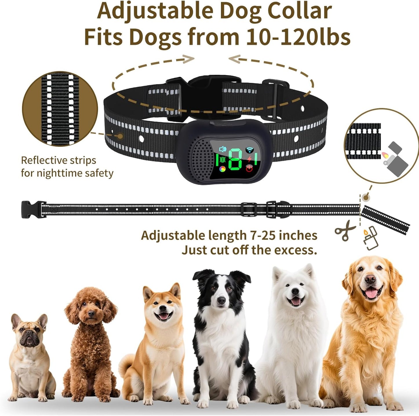 Dog Training Collar -4900Ft Dog Training Collar with Remote,IP67 Waterproof Electric Collar with 4 Training Modes,Support Remote Voice Call Function,Rchargeable E-Collarfor All Dog Sizes (Black)