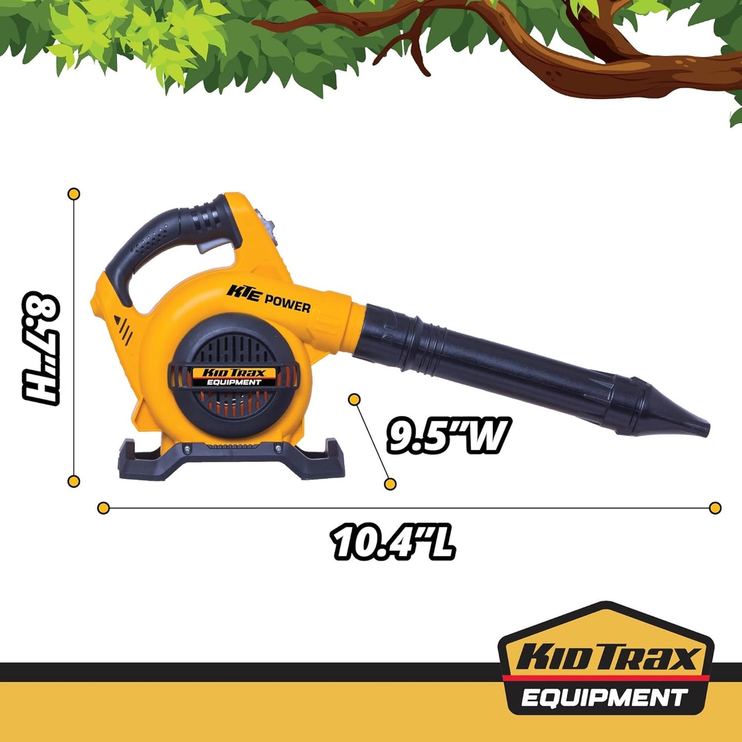 Kid Trax Leaf Blower Construction Toys - Kid Toy, Gardening Tools, Kids Leaf Blower, Tools for Kid, Pretend Play, Easy to Use, Realistic with Lights & Sounds, Toys for 3 Year Old Boys and Girls Above