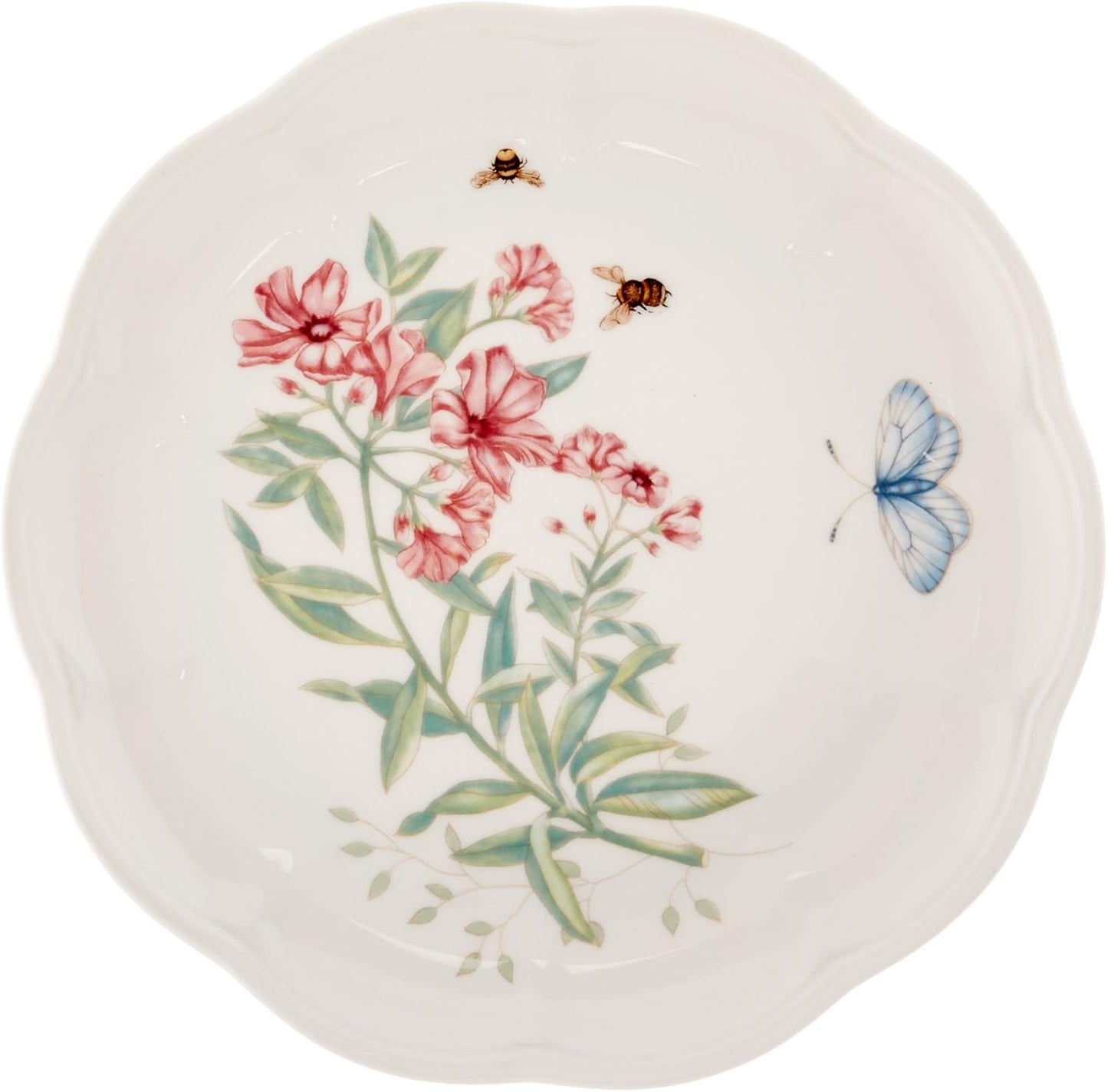 Lenox Dinnerware Set, Butterfly Meadow 18-Piece Set, Service For 6, White Porcelain, Butterfly And Flower Designs, Plates And Bowls Sets, Dishwasher Safe, Home & Kitchen (18 Pieces, Assorted)