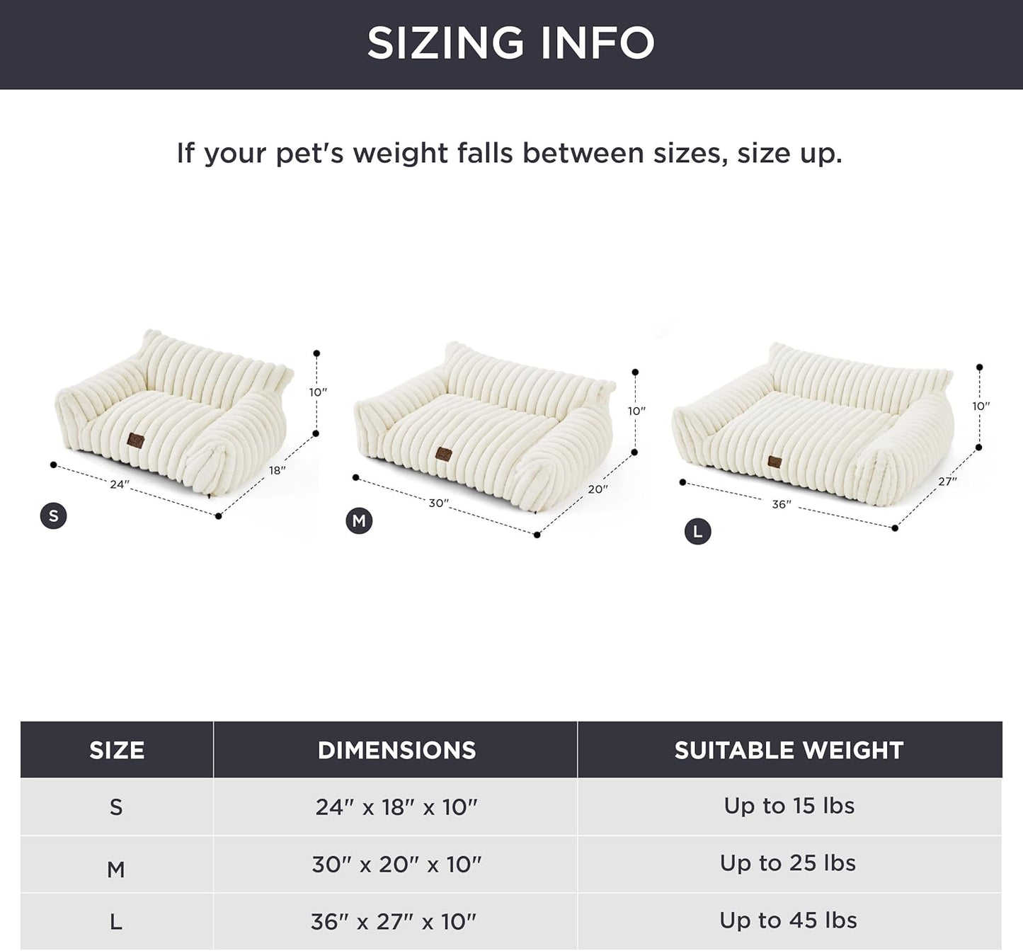 Bedsure ComfyFleece™ Cute Cat Couch for Pets - As Seen on TV on Good Day New York, Small Medium Dog Bed, Supportive Couch Bed for Small Dogs, 30 Inch, Cream