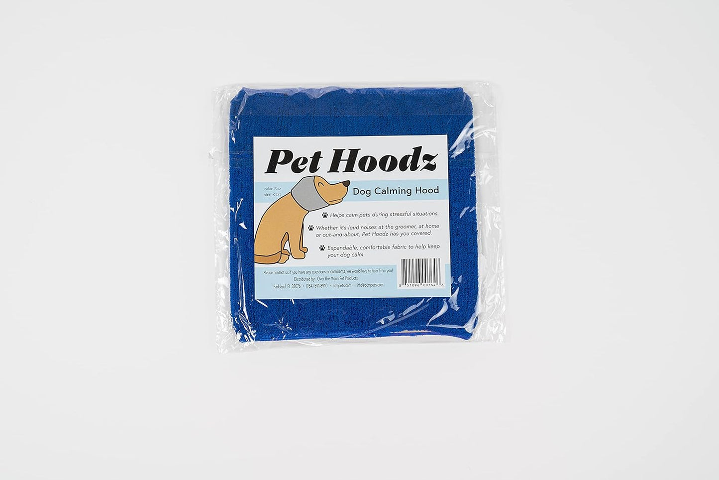 Pet Hoodz for Dogs-Anxiety, Grooming, Ear Muffs, Dog Ear Protection, Calming, Ear Compression, Pet Hoodie, Dog Hoodie Blue