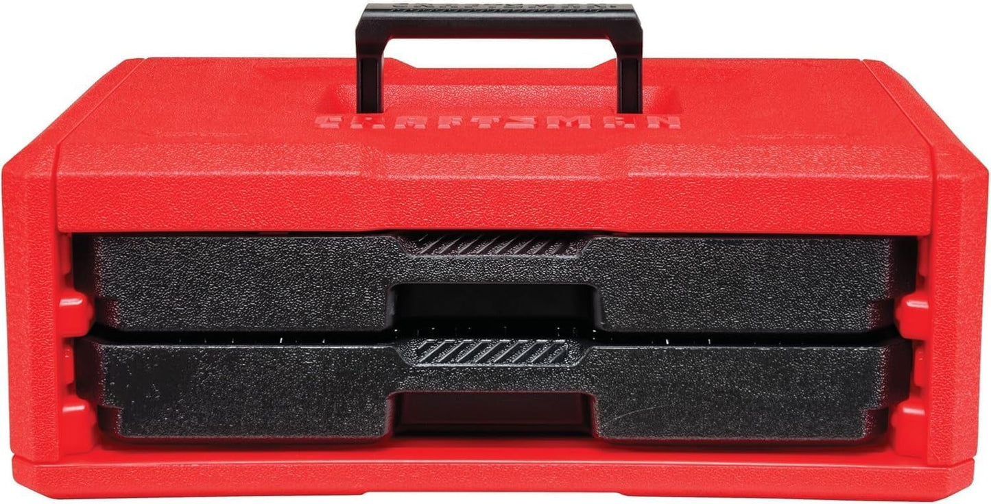 CRAFTSMAN Mechanics Tool Set, 256-Piece Hand Tool and Socket Set with 72-tooth Low Profile Ratchet and 2-Drawer Tool Box (CMMT45256)