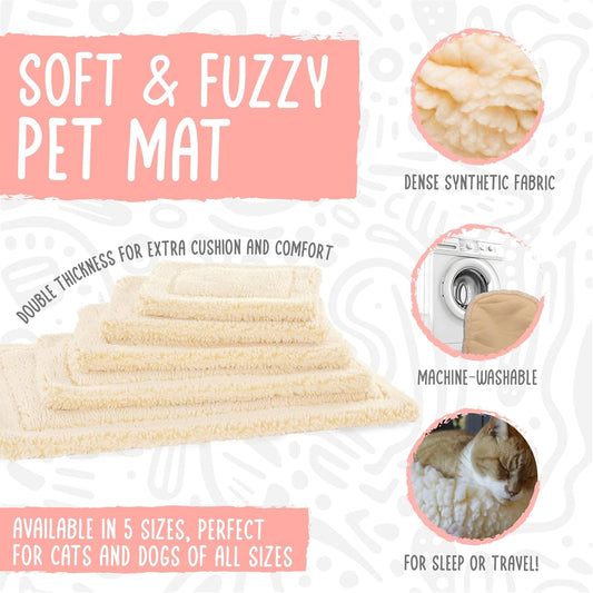 HuggleHounds Mat Cat & Dog Bed - Crate Pads for Dog Cages, Machine Washable Kennel Bed for Sleeping, Small & Medium Size Breeds - Small, 23" x 30"
