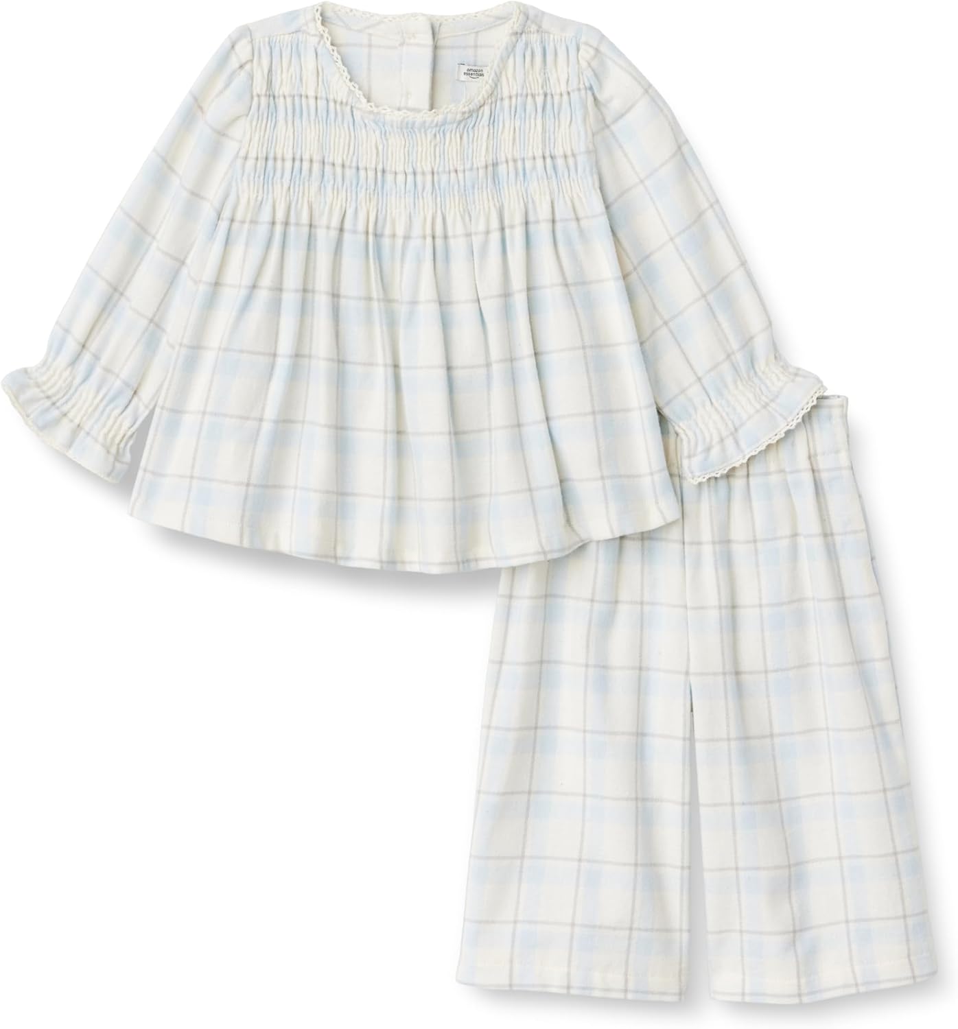 Amazon Essentials x Sofia Grainge Toddler and Baby Girls' Long Sleeve Flannel Set