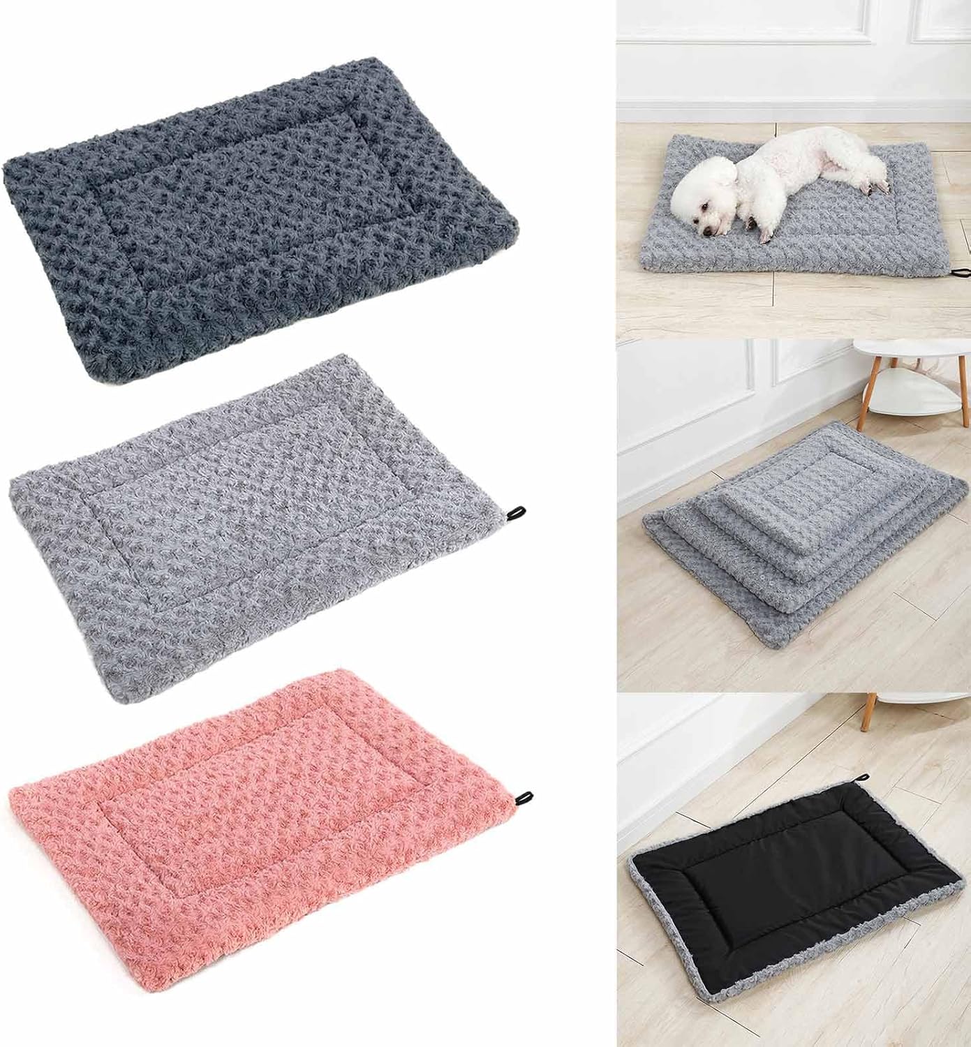 Removable Pet Sleeping Mat Double Sided Dog Bed Mat for Small Dogs Cats Comfortable House Washable Accessory Cushions for Dogs Cushion for Couch Cushions for Cats Car Seats Cover Square Shape