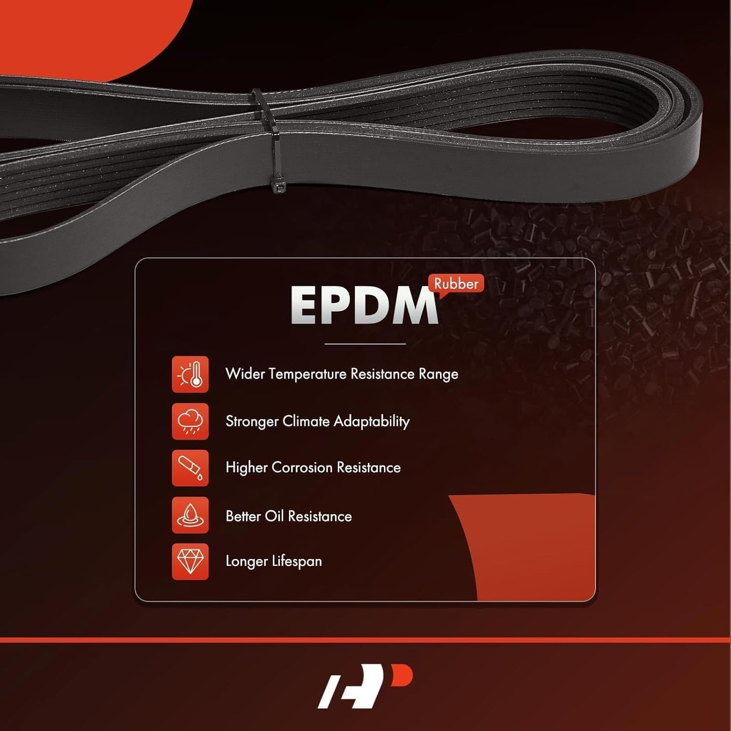 A-Premium 49.45 In Micro-V Serpentine Belt Fit For Toyota, Hyundai, Kia & Lexus Cars - Camry 2012-2017, RAV4, Elantra, Sonata, Accent, Tucson, Veloster, Kona, Soul, Optima, Rio, tC, NX350, Gas Only