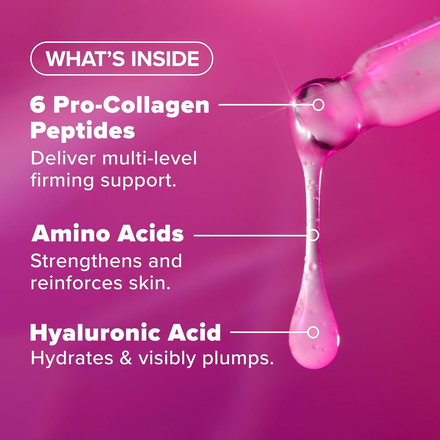 Paula’s Choice Pro-Collagen Multi-Peptide Booster Face Serum for Wrinkles, Serum for Face Supports Collagen Production with Plumping Hyaluronic Acid & Amino Acids, Fragrance-Free, 0.67oz
