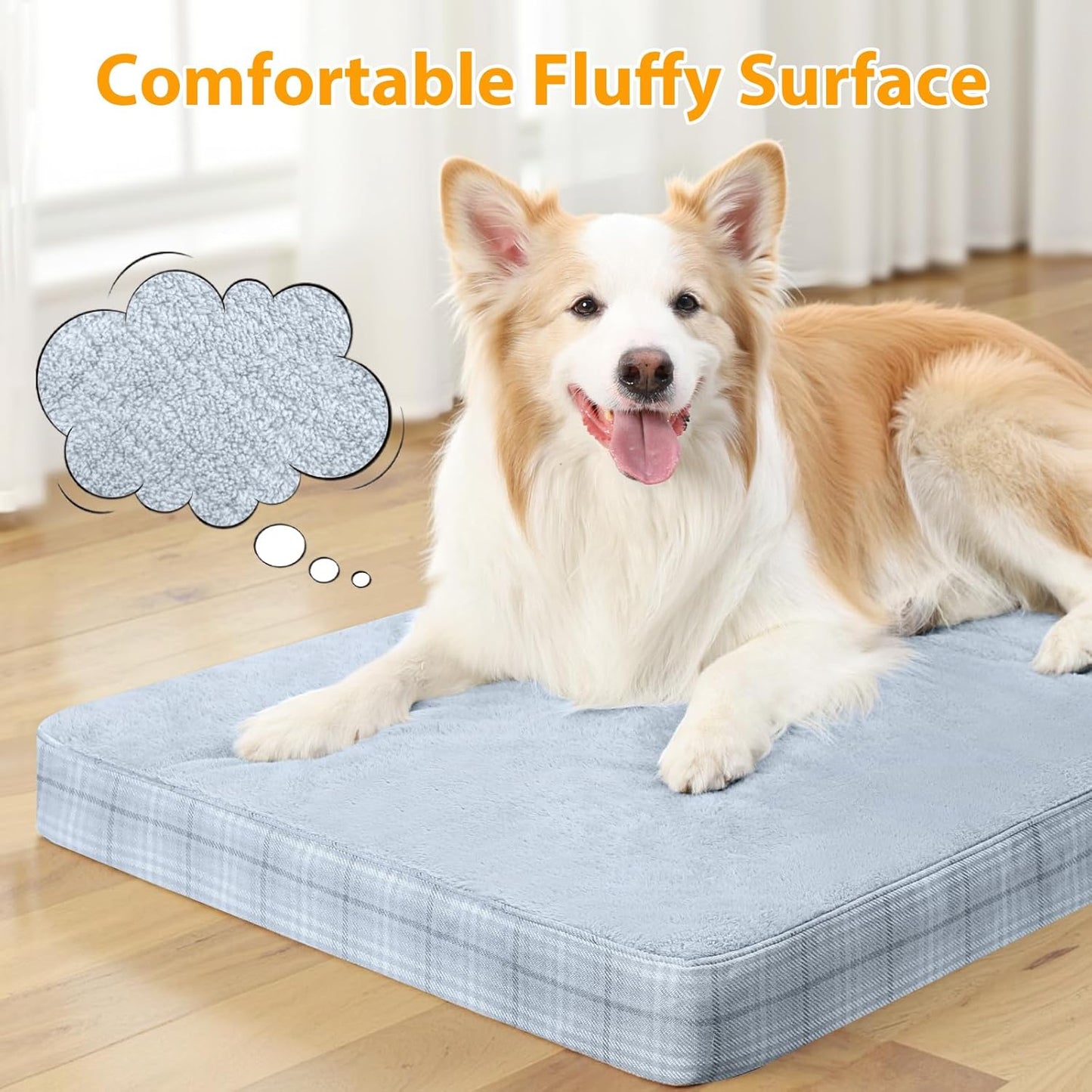 MIHIKK Washable Orthopedic Dog Bed for Small Dogs, S Waterproof Pet Bed with Egg Crate Foam Strong Support, Machine Washable Cover & Anti-Slip Bottom & Durable Zipper 23x17(Gray)