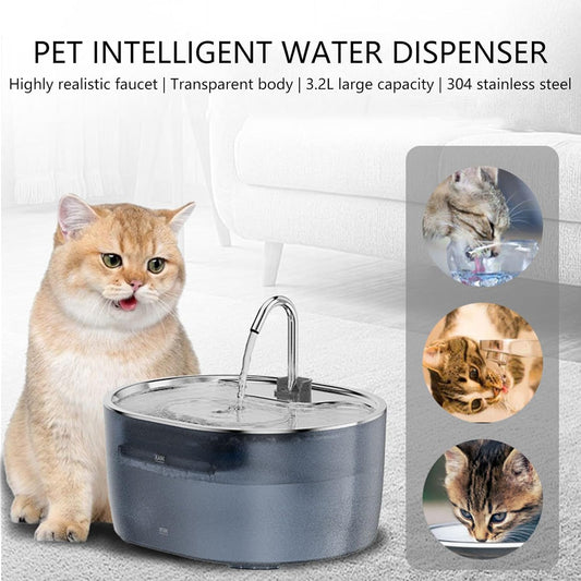 Stainless Steel Automatic Cats Water Fountain Large Capacity SelfCirculating Pet Drinking Bowl for and Dog Home Use Automatic Dog Water Dispenser