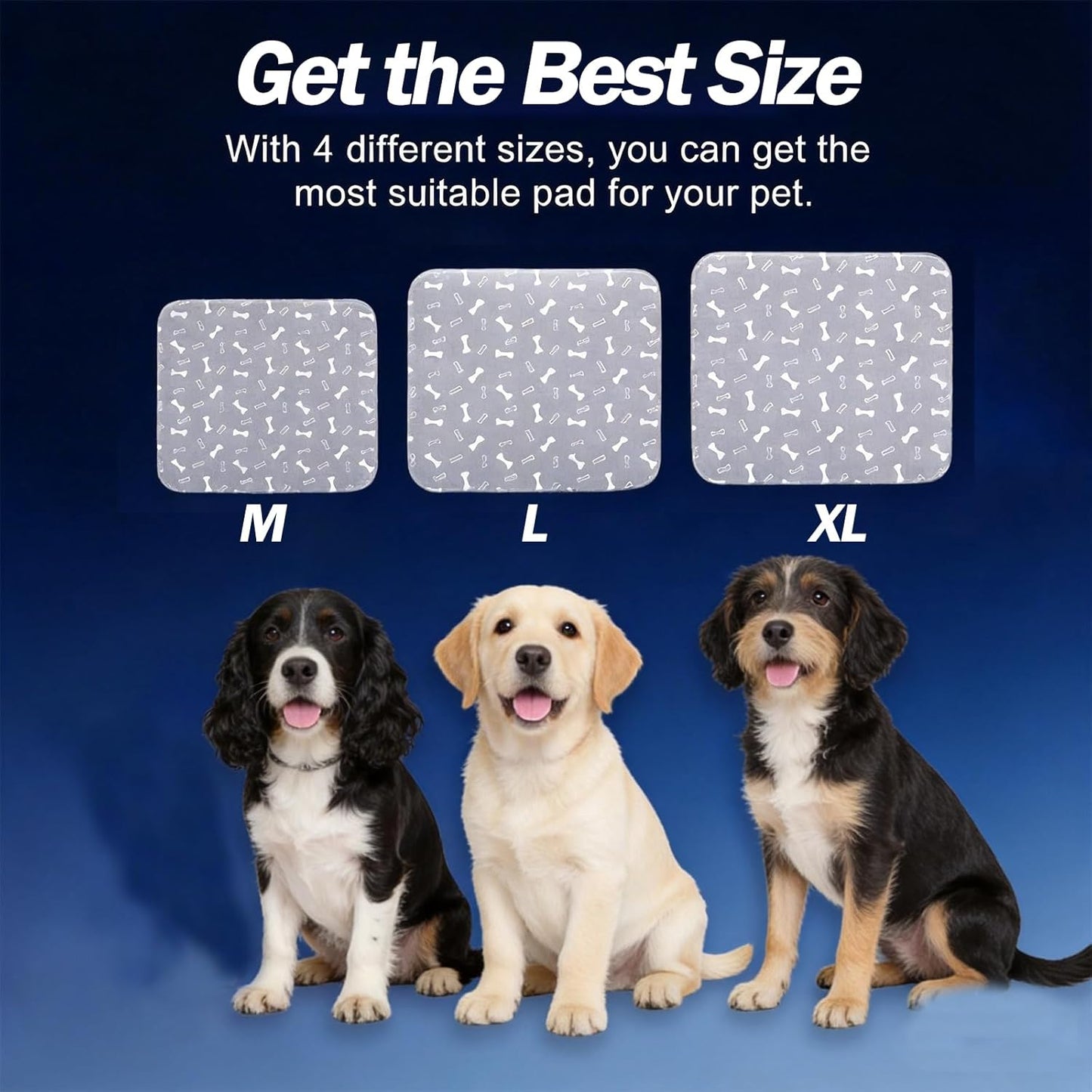 Puppy Pads with Pheromones Washable Pee Pads for Dogs Reusable Puppy Pad for Dogs and Cats (Grey 17.7*23.6in) Non-Slip Training Pad Pet-Friendly for Crates Apartments Sofa Bed Car Puppy Supplies
