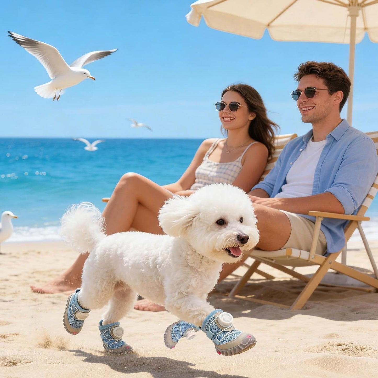 Dog Boots - Waterproof Anti-Slip Booties for Pets | Protective Shoes with Sole & Comfortable Fit for Winter Snow Rain Hot Pavement Running Small Breed Puppy Foot Care