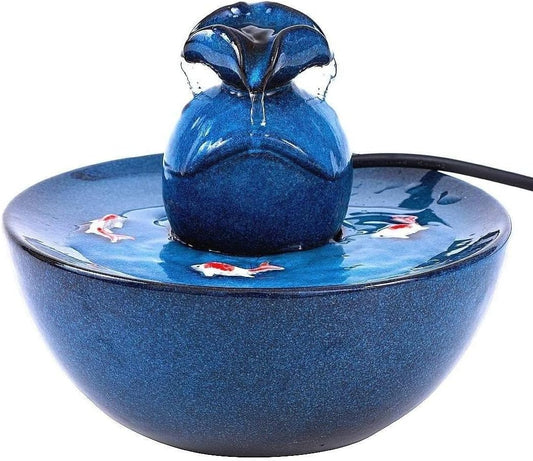 Fountain Pet Water Drinking Fountain Pet Water Dispenser with Adjustable Water Flow, Filter, Super Quiet, Great for Cats and Small Dogs Pet Water Dispenser (Color : Blue)